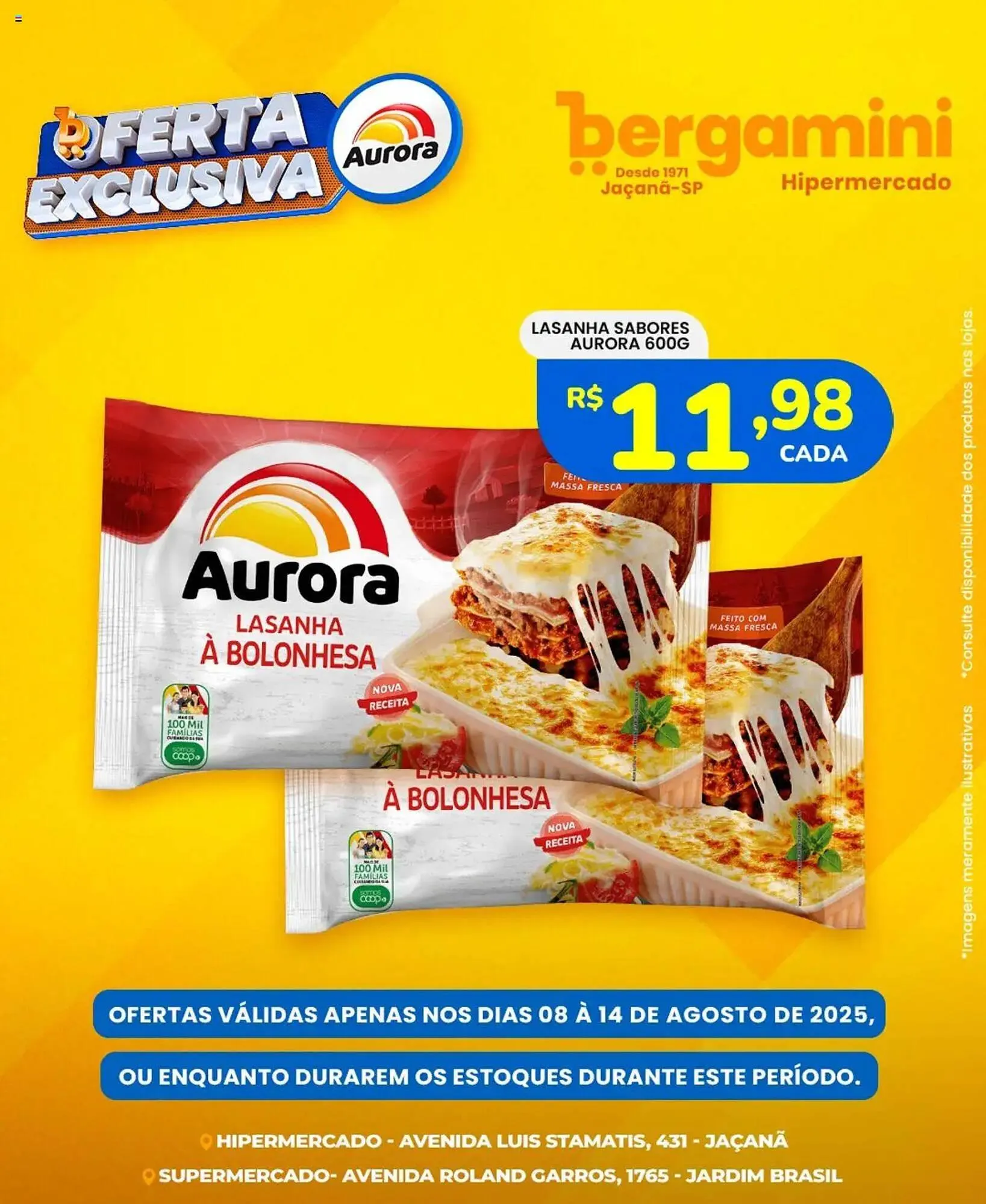 Encarte de Catálogo Supermercado Bergamini 8 de agosto até 14 de agosto 2025 - Pagina 1