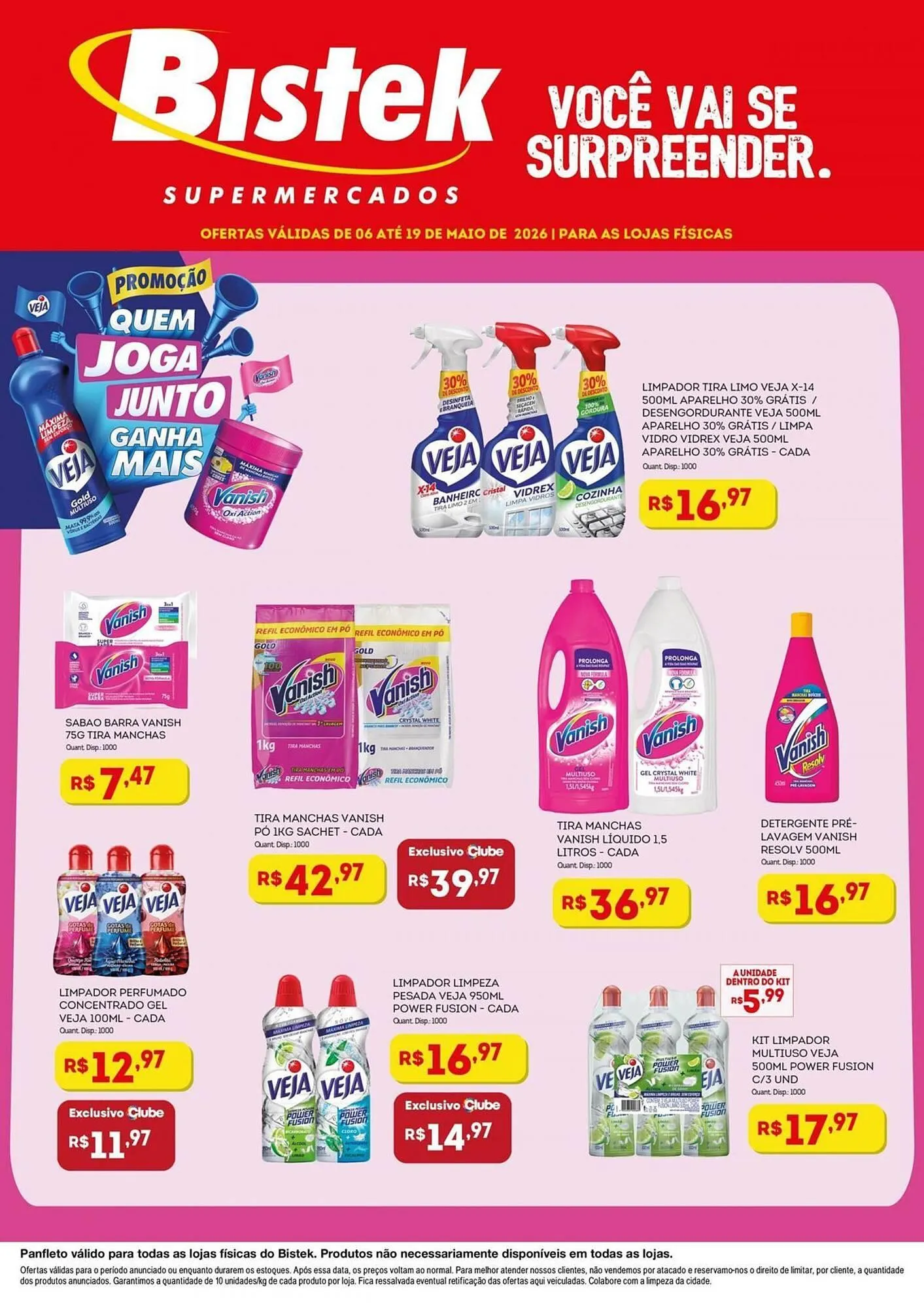 Encarte de Encarte Bistek Supermercados 6 de maio até 19 de maio 2026 - Pagina 1