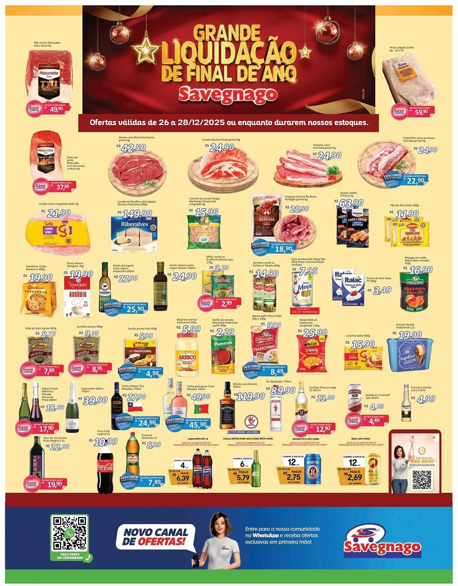 Encarte de Catálogo Supermercados Savegnago 26 de dezembro até 28 de dezembro 2025 - Pagina 1