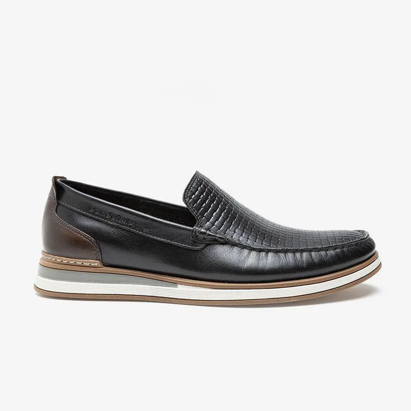 Mocassim Denim Flow Preto