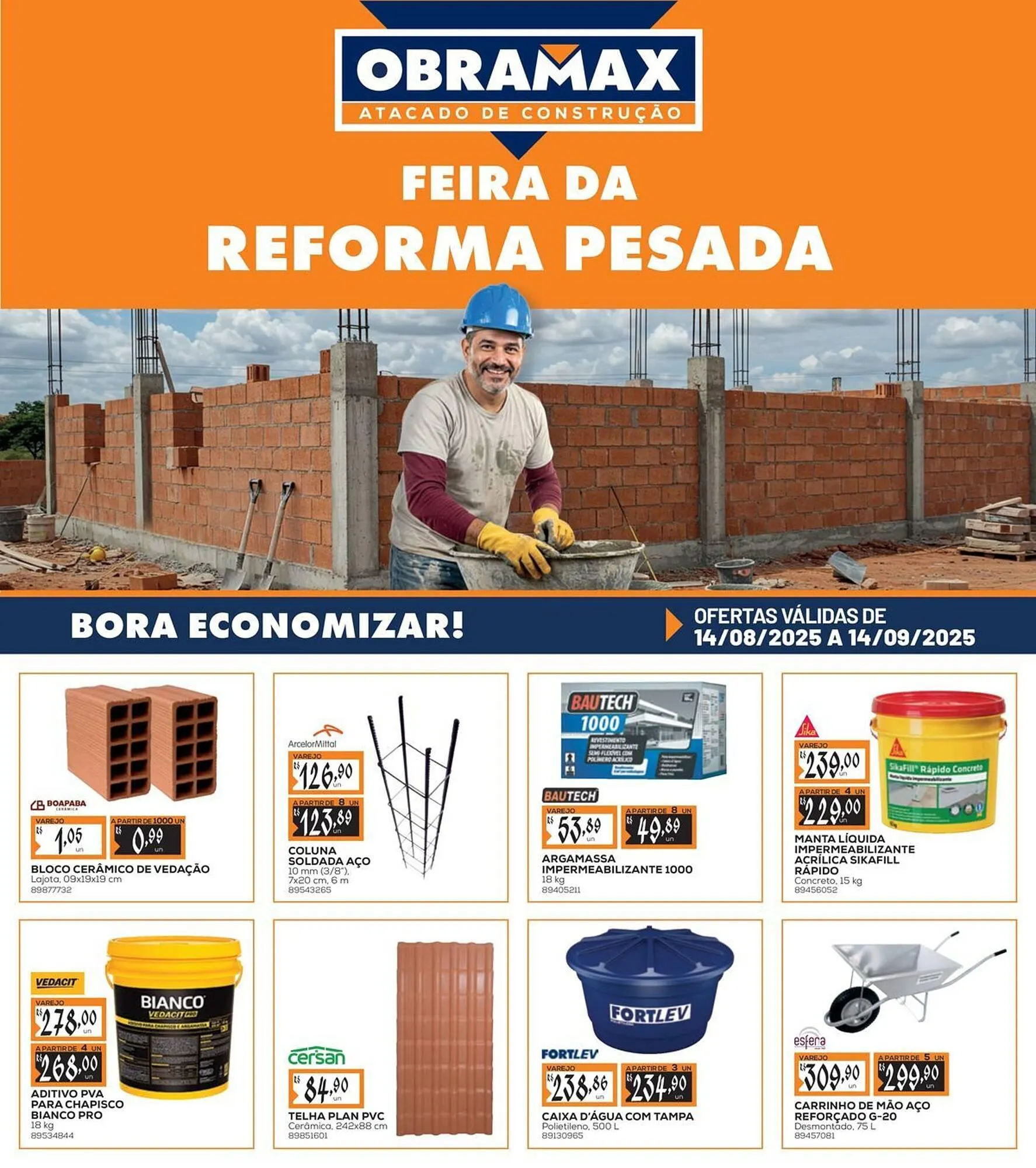 Encarte de Catálogo Obramax 14 de agosto até 14 de setembro 2025 - Pagina 1