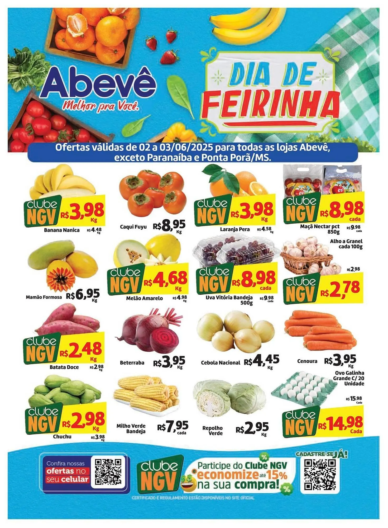 Encarte de Catálogo Abevê Supermercados 2 de junho até 3 de junho 2025 - Pagina 1