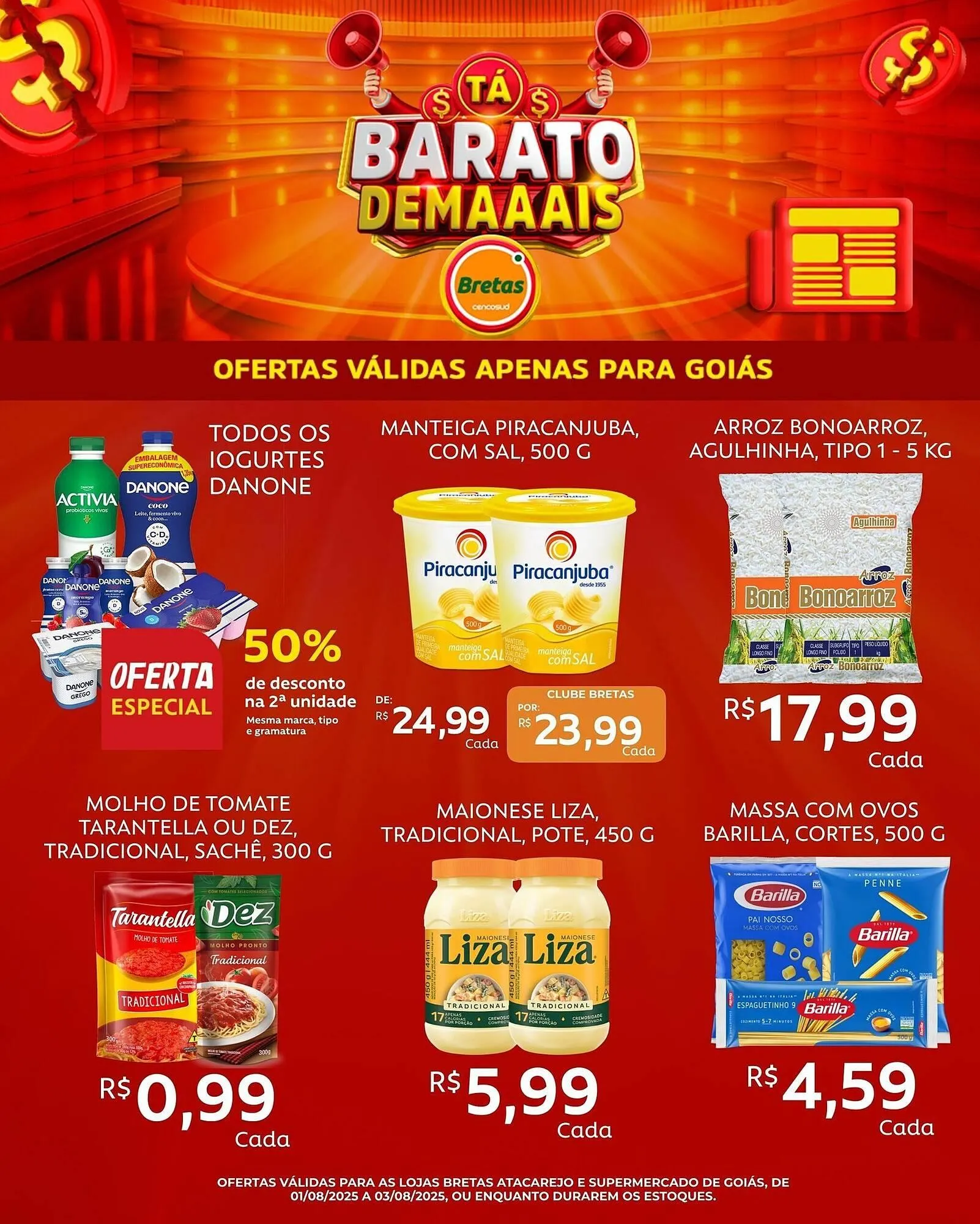 Encarte de Catálogo Supermercados Bretas 1 de agosto até 3 de agosto 2025 - Pagina 2