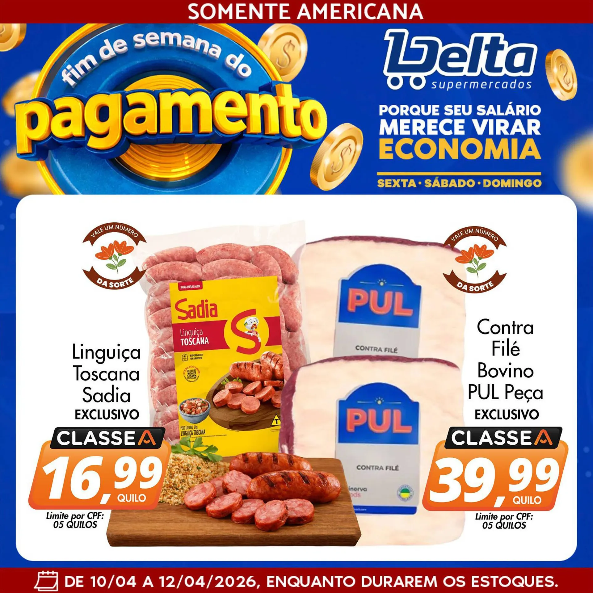 Encarte de Catálogo Delta Supermercados 10 de abril até 12 de abril 2026 - Pagina 1