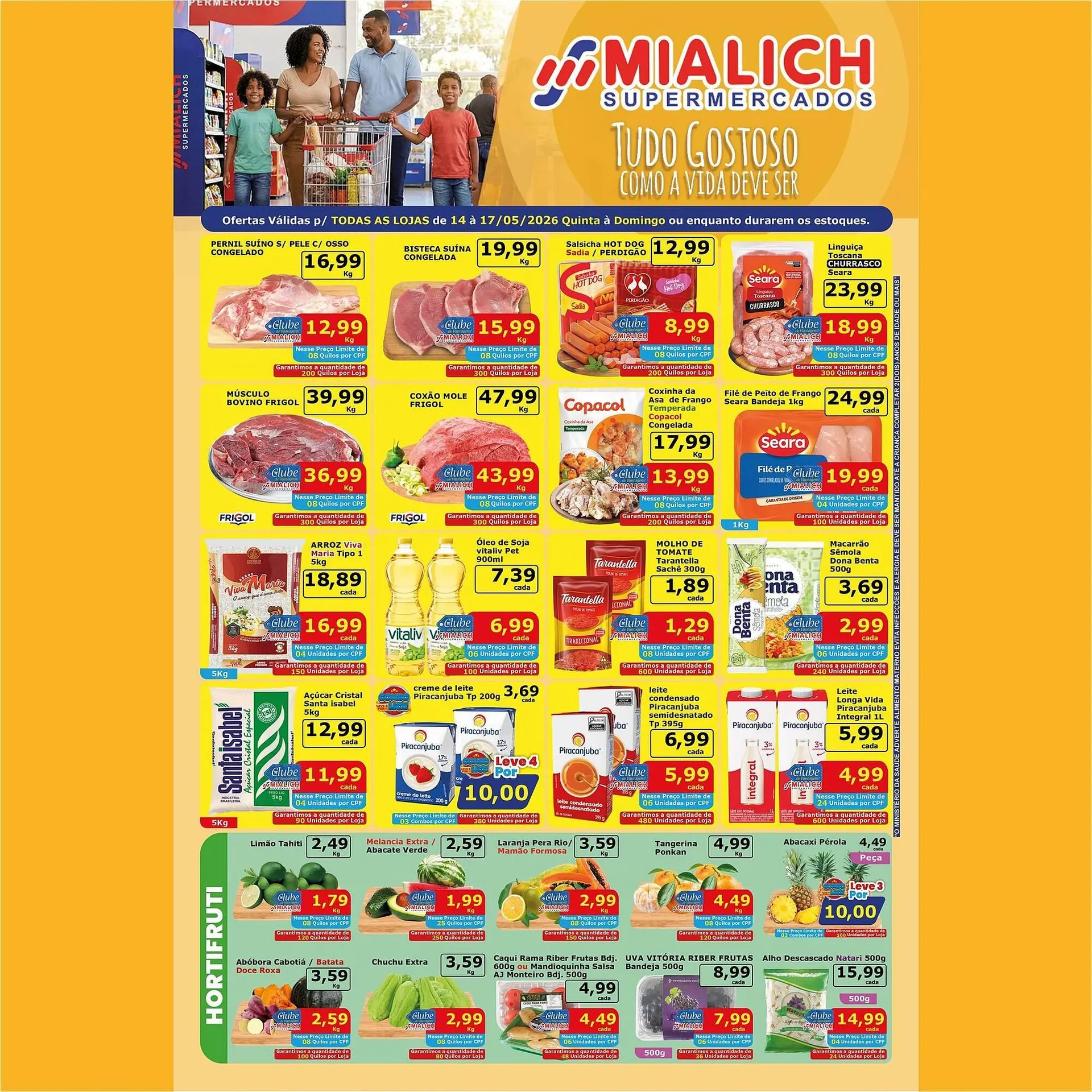 Encarte de Catálogo Mialich Supermercados 14 de maio até 17 de maio 2026 - Pagina 9