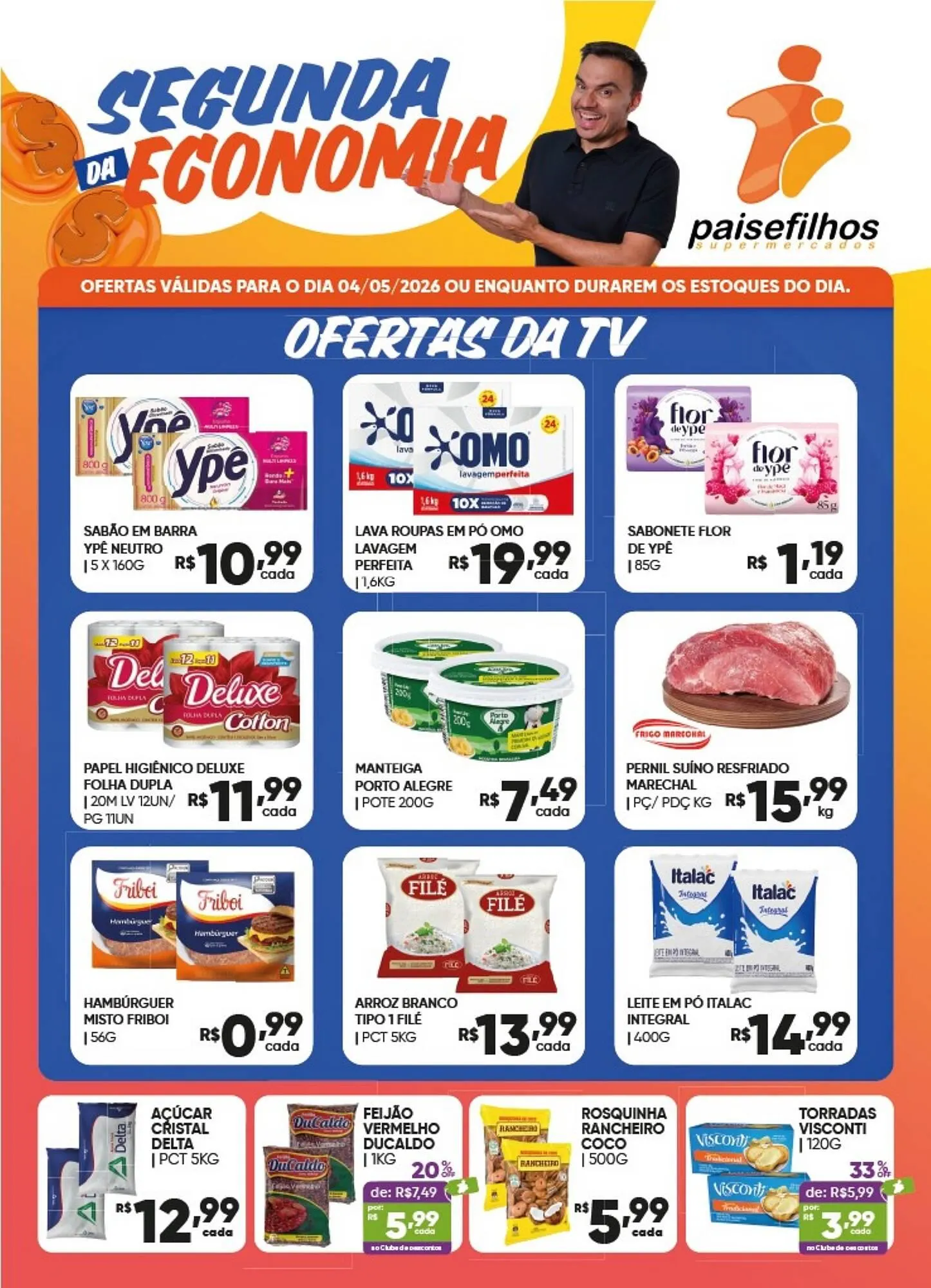 Encarte de Catálogo Pais e Filhos Supermercados 4 de maio até 5 de maio 2026 - Pagina 1