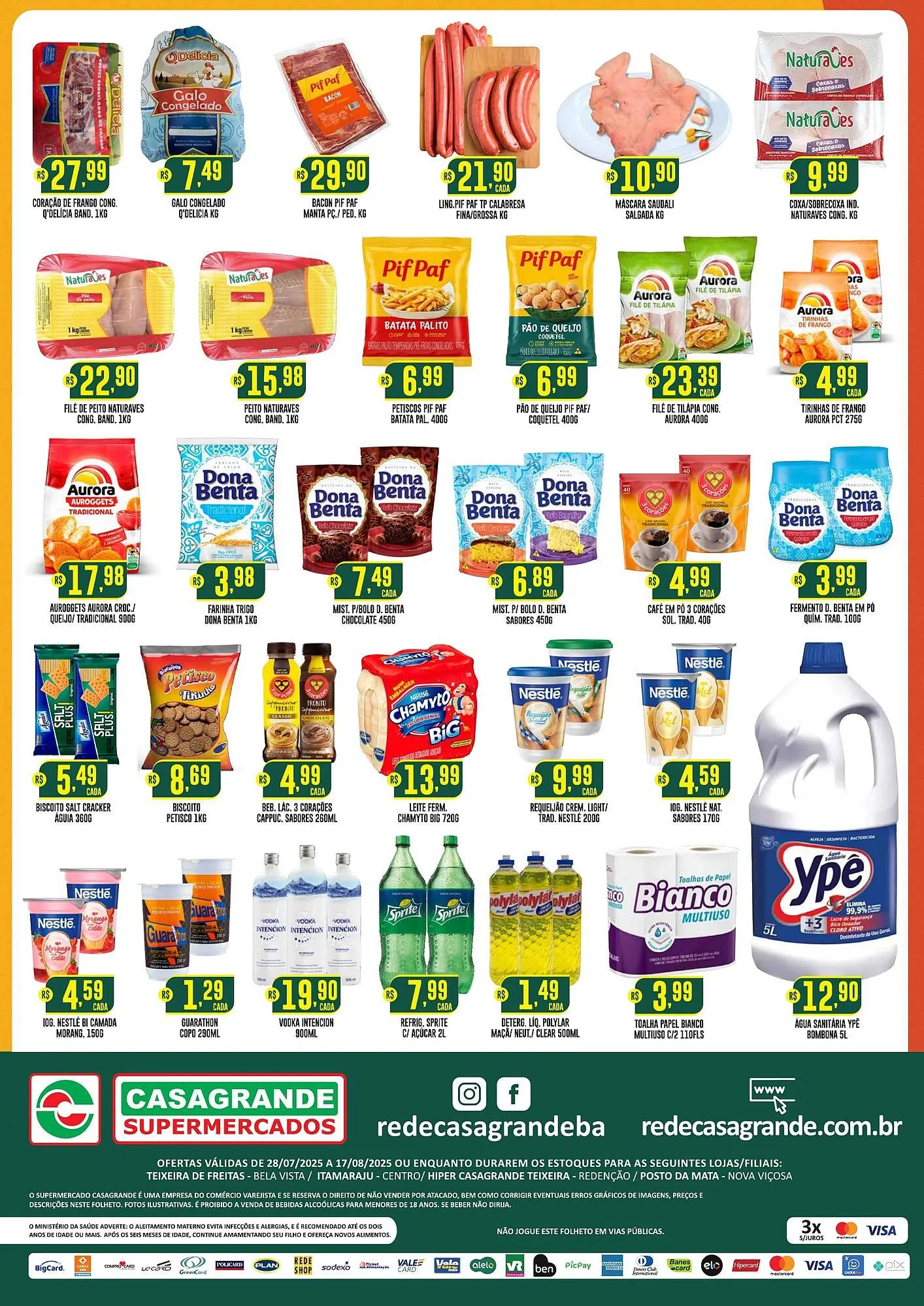 Encarte de Catálogo Casagrande Supermercados 1 de agosto até 17 de agosto 2025 - Pagina 2