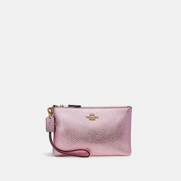 Bolsa de Mão Wristlet Coach - Rosa