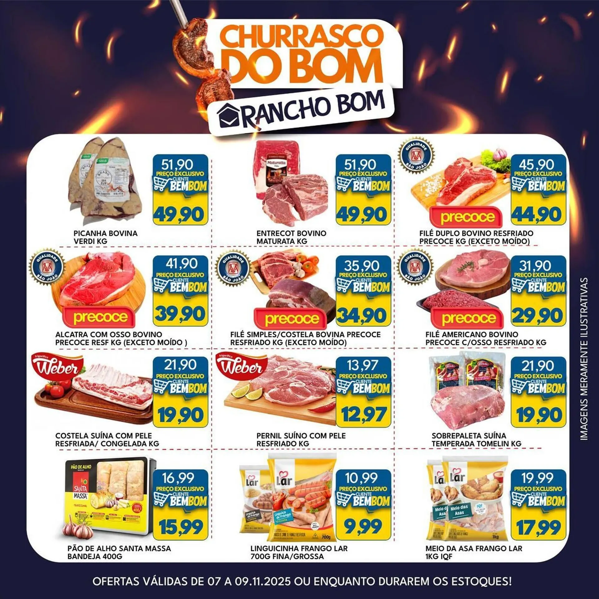 Encarte de Catálogo Rancho Bom Supermercados 7 de novembro até 9 de novembro 2025 - Pagina 1