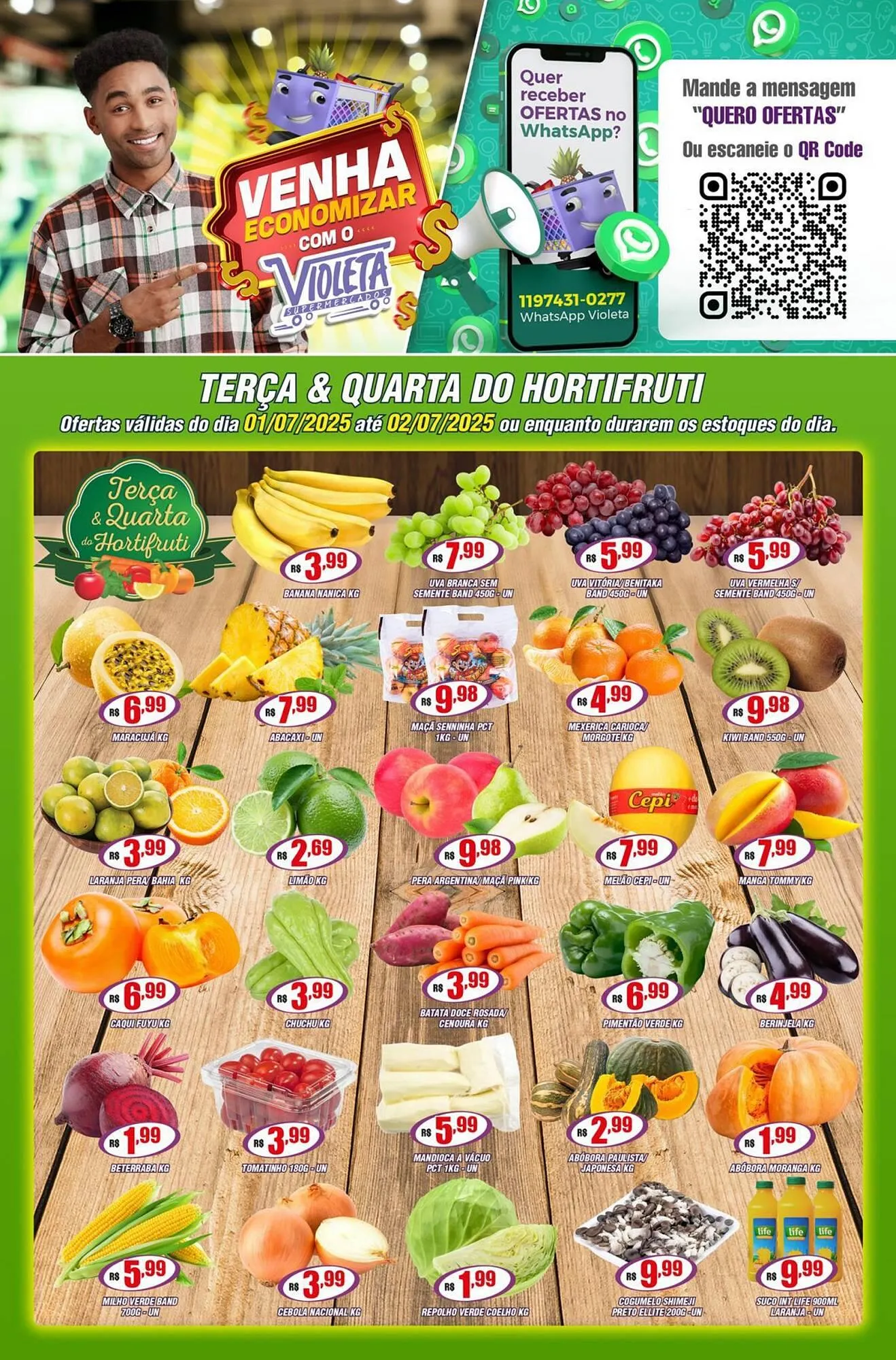 Encarte de Catálogo Violeta Supermercados 3 de julho até 4 de julho 2025 - Pagina 1
