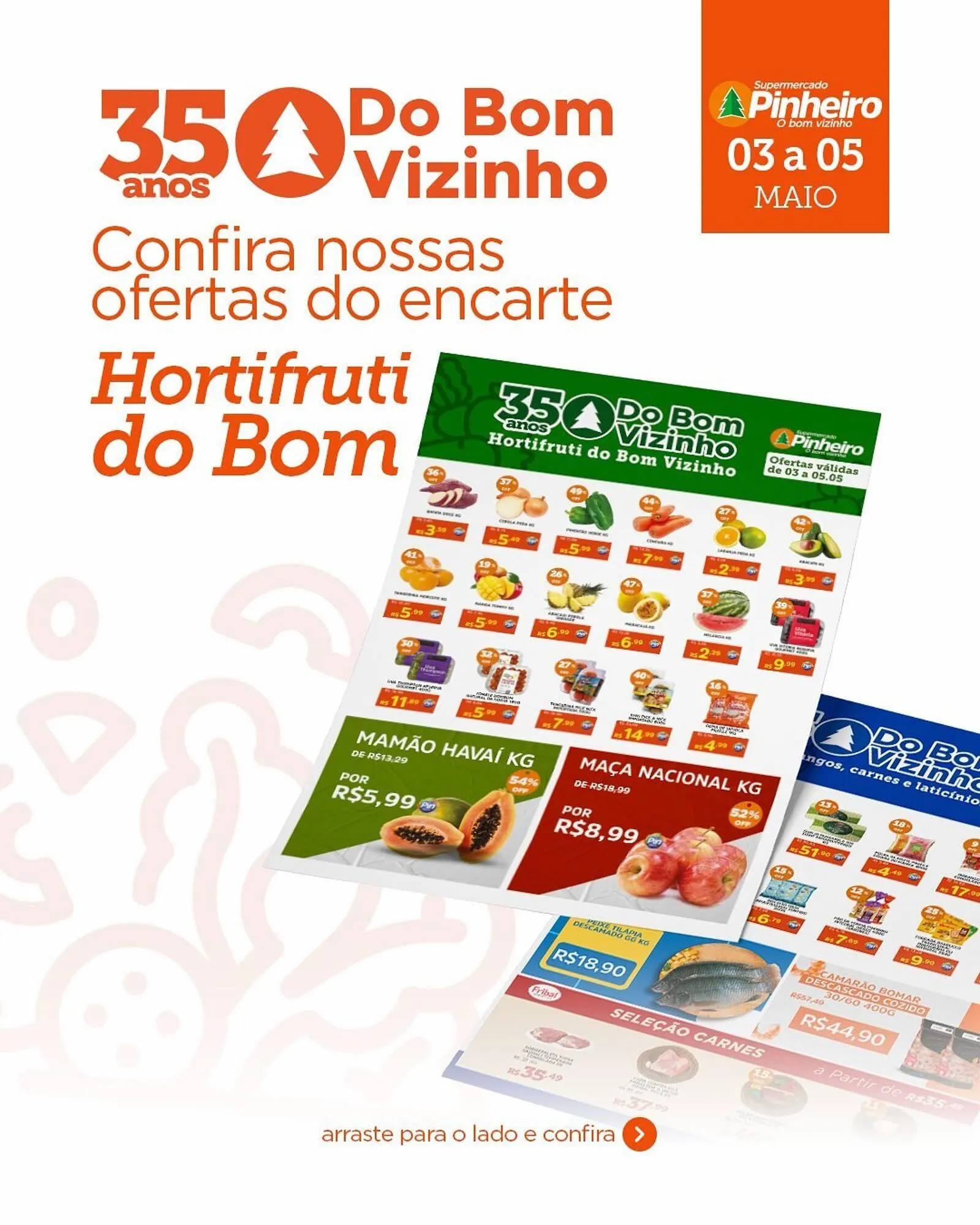 Encarte de Encarte Pinheiro Supermercado 3 de maio até 5 de maio 2026 - Pagina 1