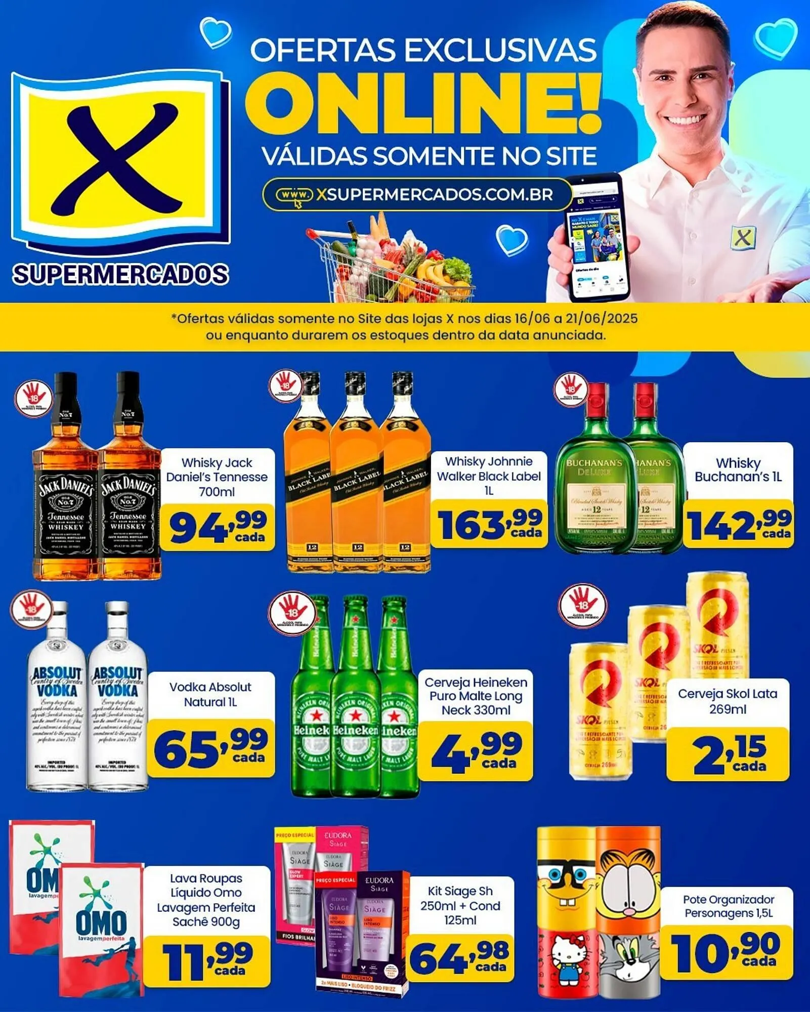 Encarte de Catálogo X Supermercados 16 de junho até 21 de junho 2025 - Pagina 1
