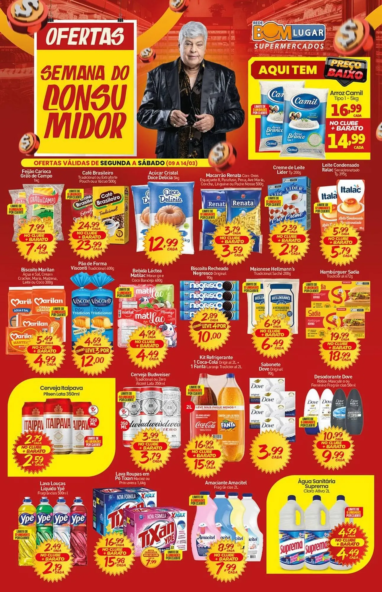 Encarte de Folheto Rede Bom Lugar 9 de março até 14 de março 2026 - Pagina 1