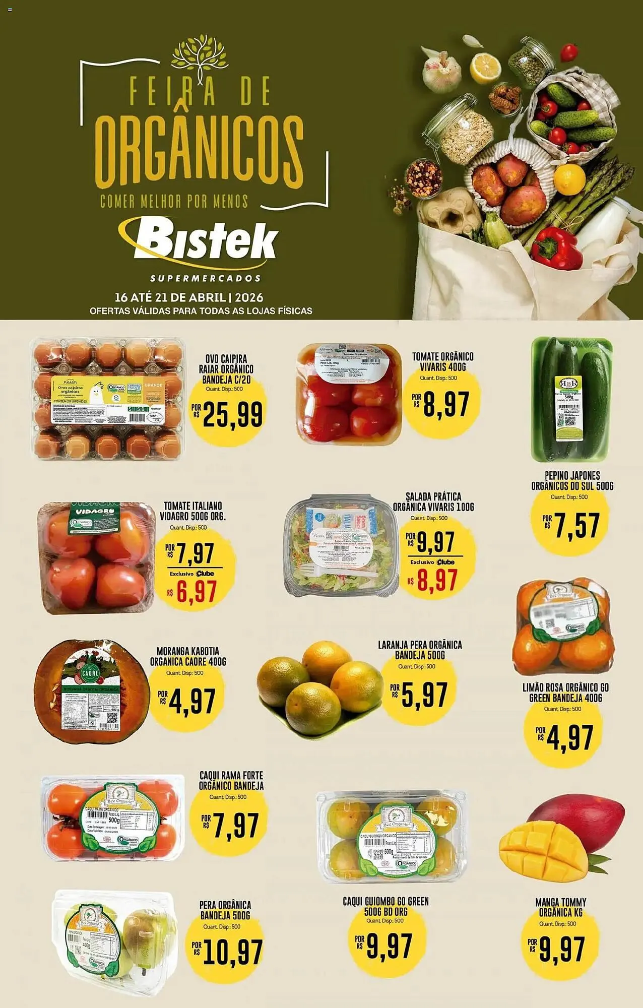 Encarte de Encarte Bistek Supermercados 16 de abril até 21 de abril 2026 - Pagina 1