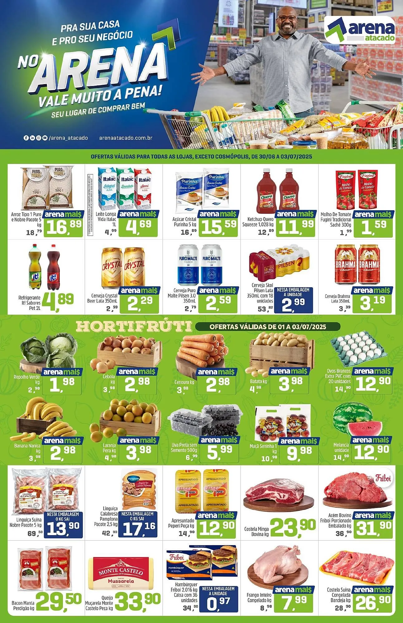 Encarte de Catálogo Arena Atacado 30 de junho até 3 de julho 2025 - Pagina 1
