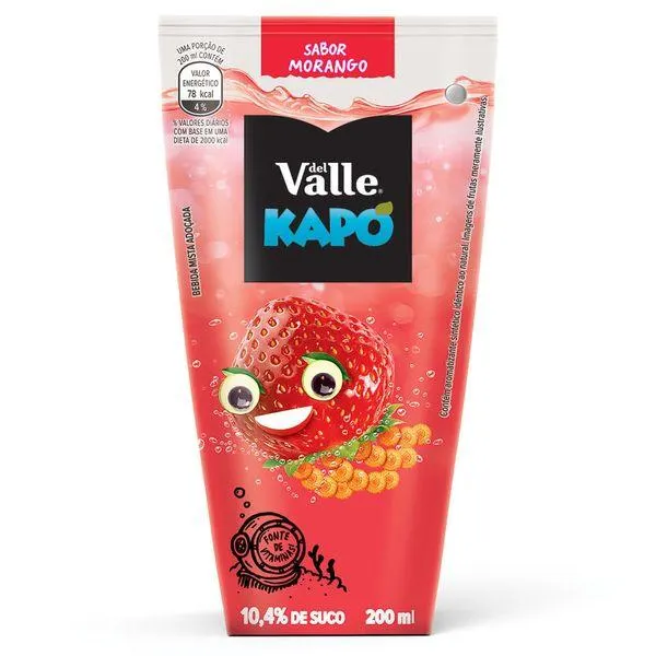 Bebida Mista Del Valle Kapo Morango 200ml