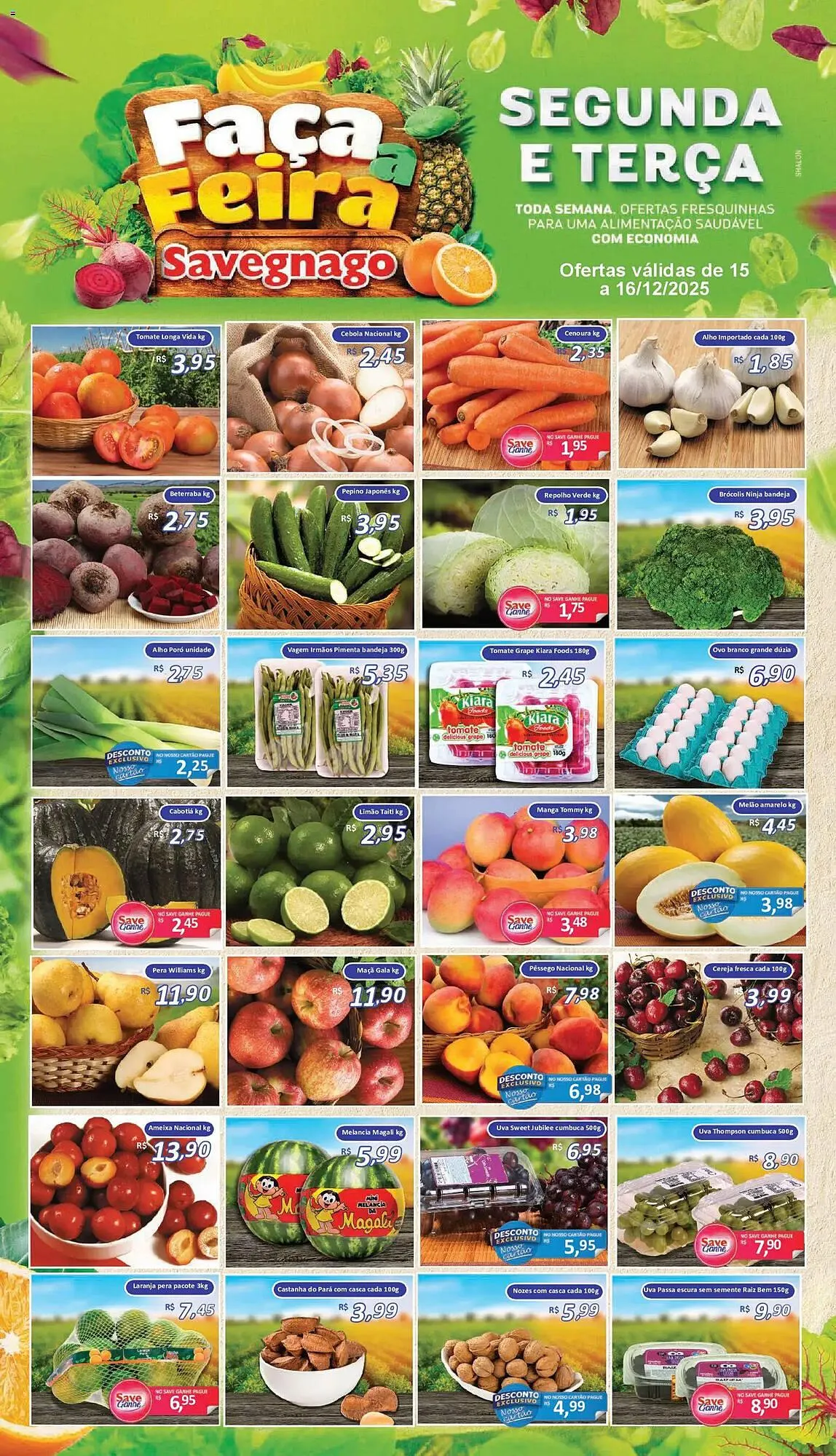 Encarte de Catálogo Supermercados Savegnago 15 de dezembro até 16 de dezembro 2025 - Pagina 1
