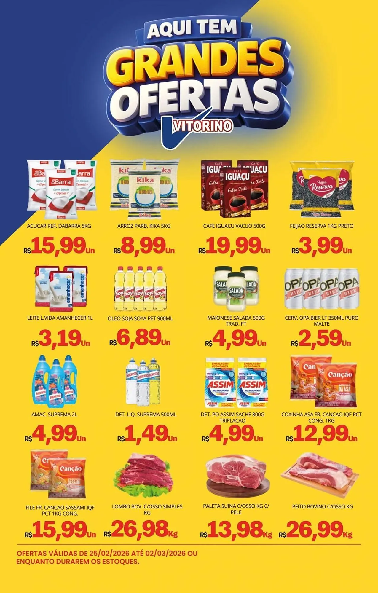Encarte de Catálogo Supermercado Vitorino 26 de fevereiro até 2 de março 2026 - Pagina 1