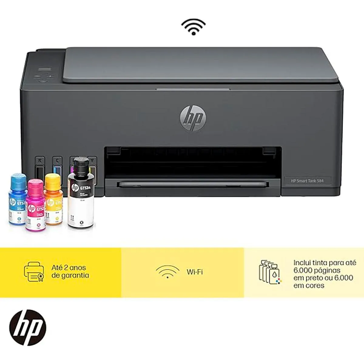 Impressora Multifuncional HP Smart Tank 584 Cinza
