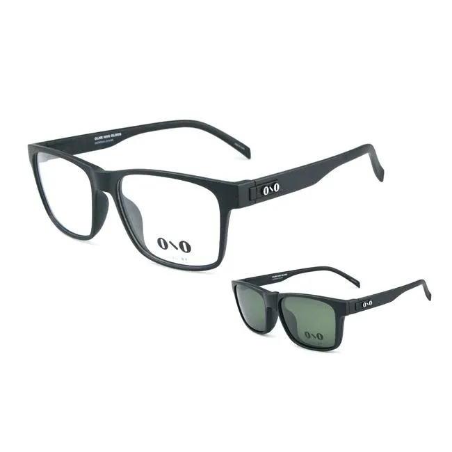 Óculos Clipon Ono, Meaípe, modelo ON0031CP, cor preto fosco, tamanho 56
