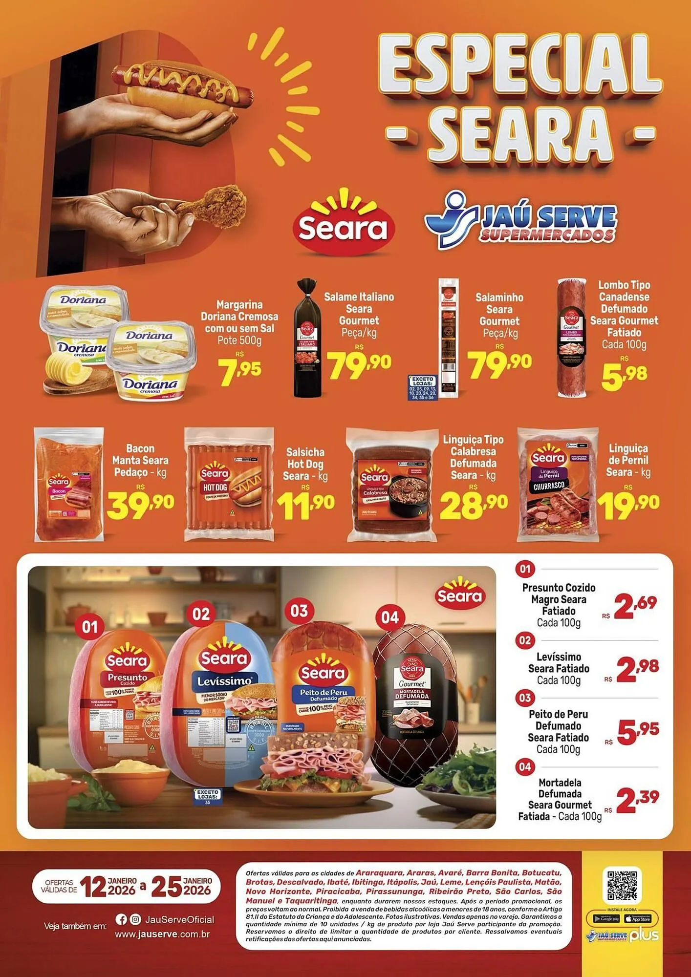 Encarte de Catálogo Supermercados Jau Serve 13 de janeiro até 25 de janeiro 2026 - Pagina 1