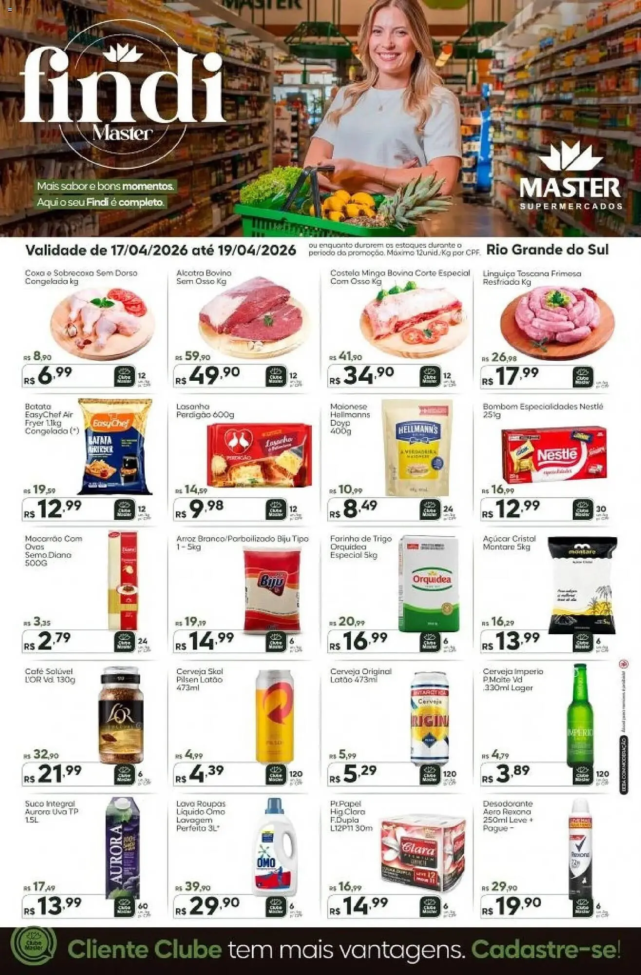 Encarte de Folheto Master Supermercados 17 de abril até 19 de abril 2026 - Pagina 1