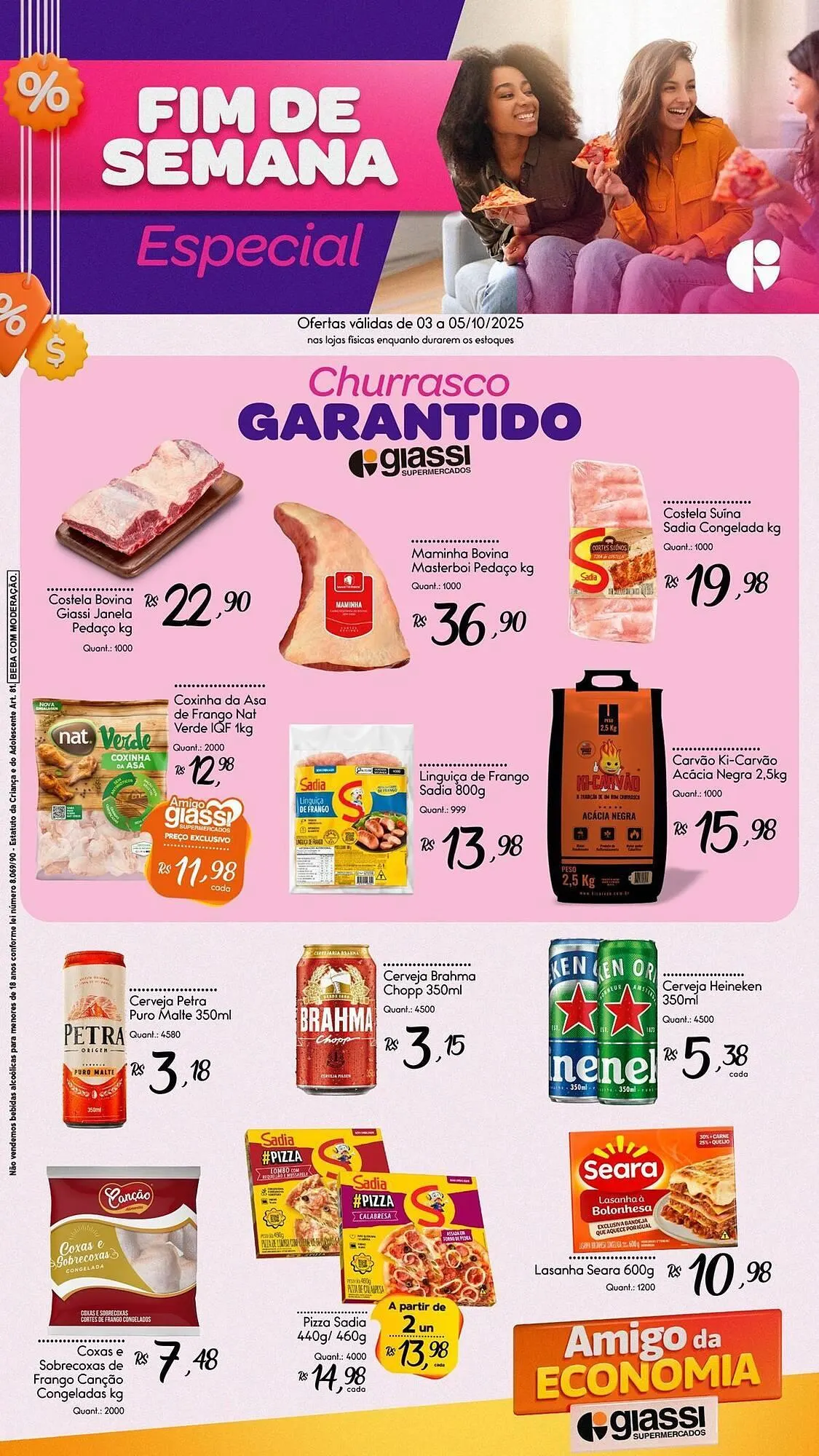 Encarte de Encarte Giassi Supermercados 3 de outubro até 5 de outubro 2025 - Pagina 1