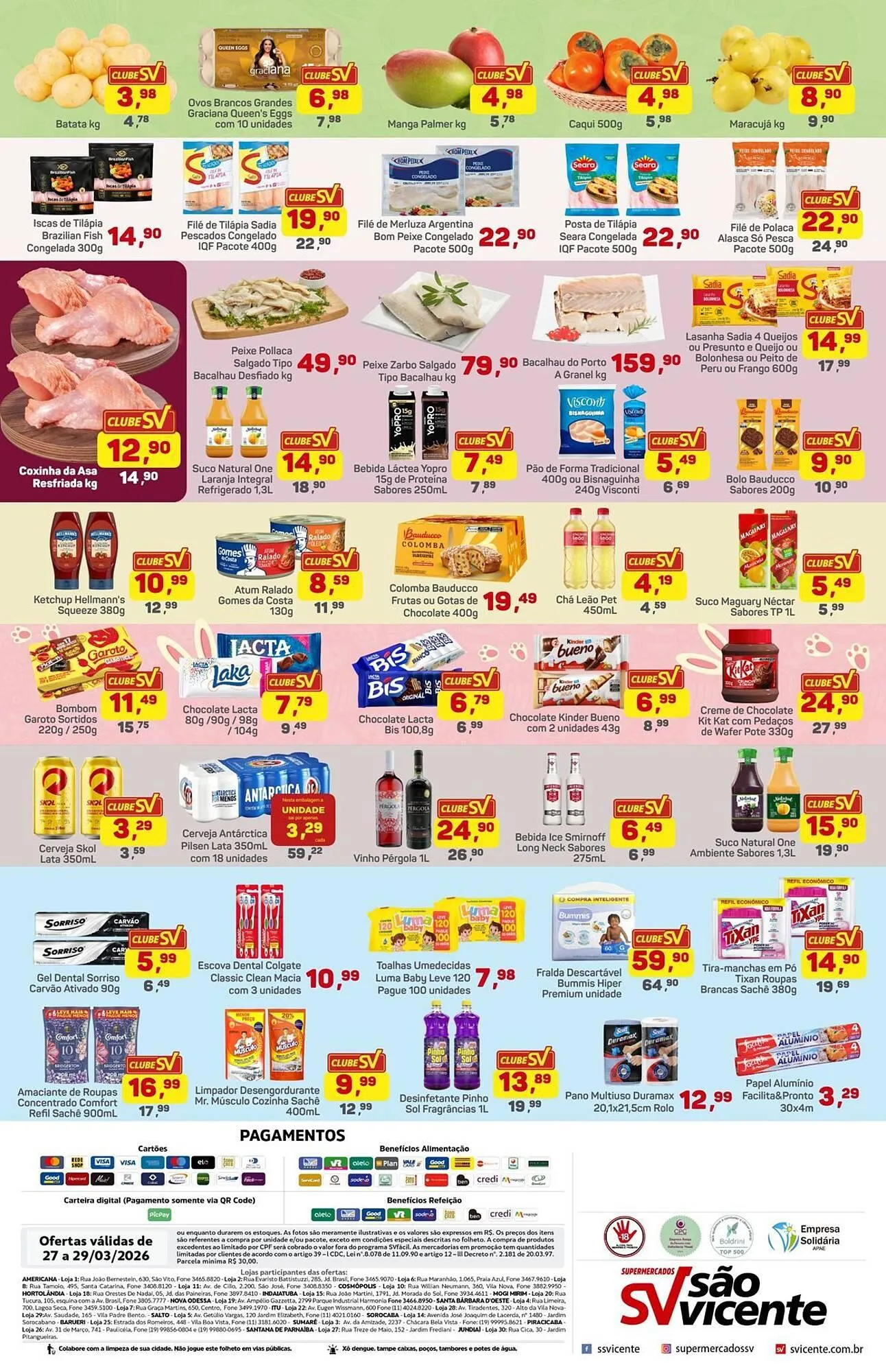 Encarte de Catálogo Supermercados São Vicente 27 de março até 29 de março 2026 - Pagina 2