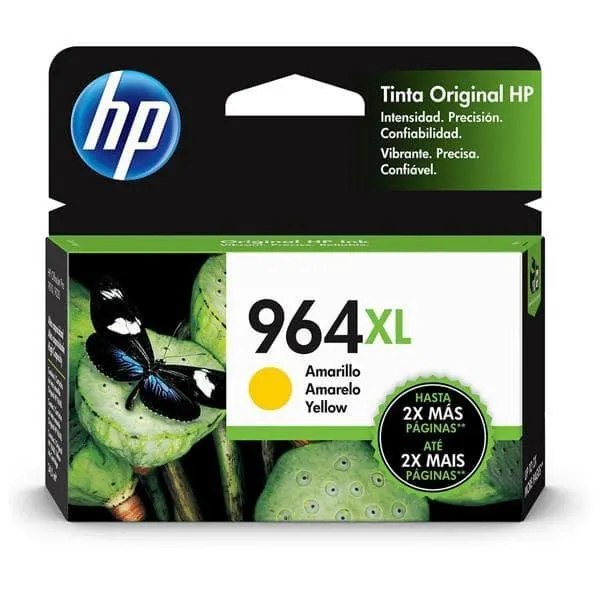 Cartucho de Tinta HP 964XL Amarelo Original, Alto Rendimento 3JA56AL, HP - CX 1 UN