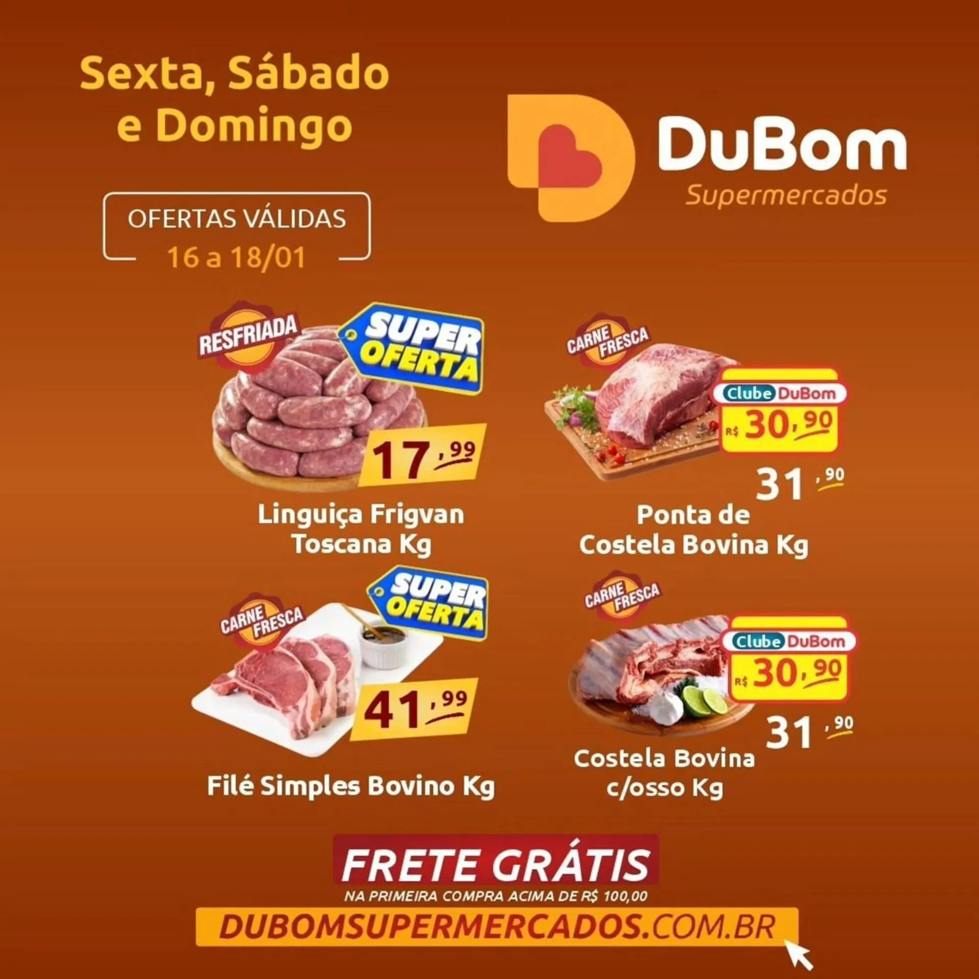 Encarte de Catálogo Dubom Supermercados 16 de janeiro até 18 de janeiro 2026 - Pagina 1