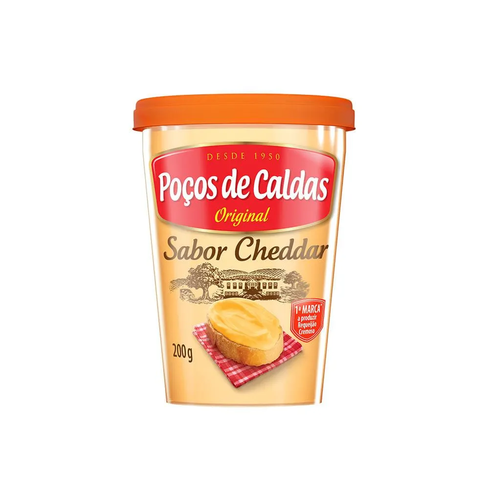 Requeijão Poços de Caldas Cheddar 200g