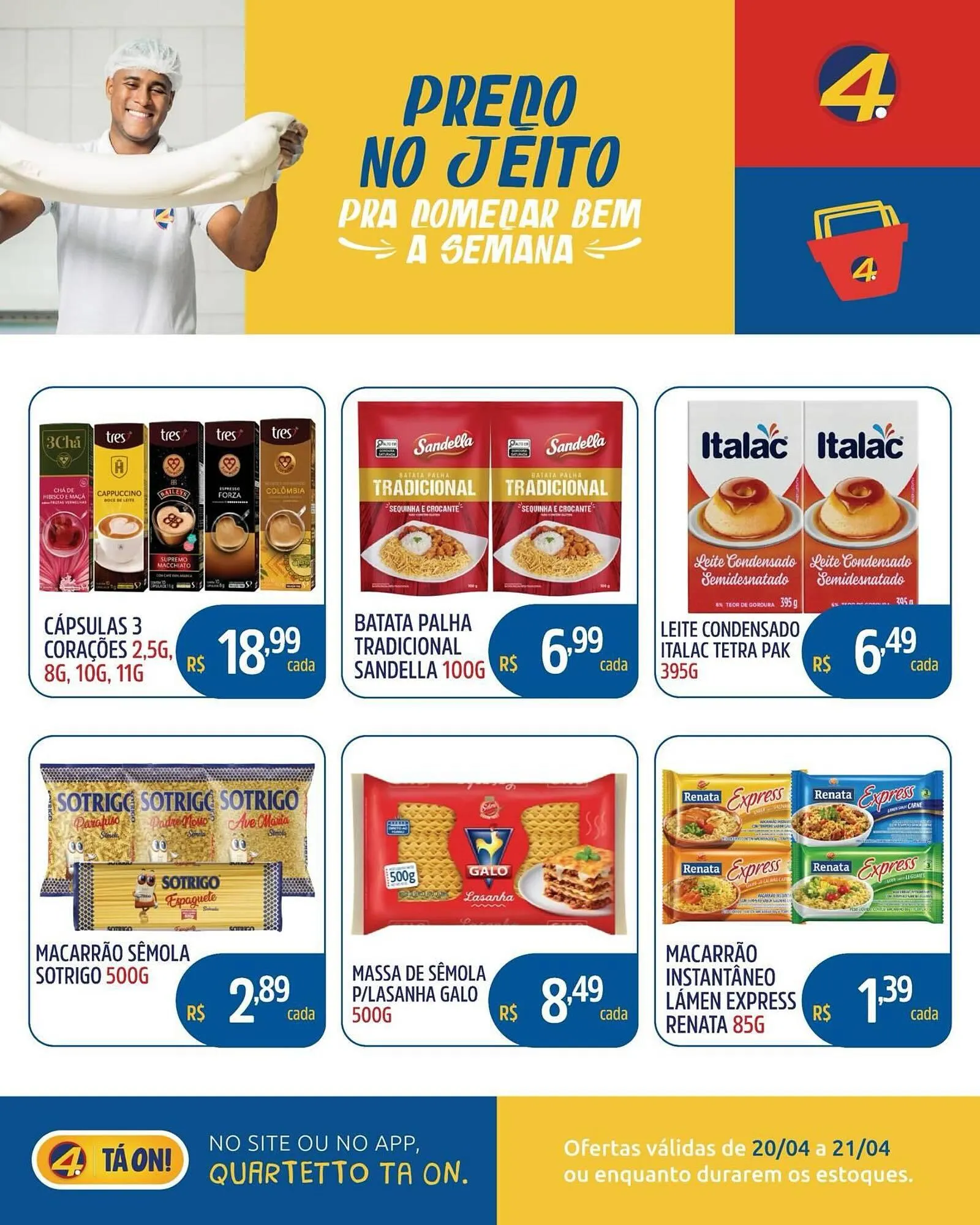 Encarte de Catálogo Quartetto Supermercados 20 de abril até 21 de abril 2026 - Pagina 1