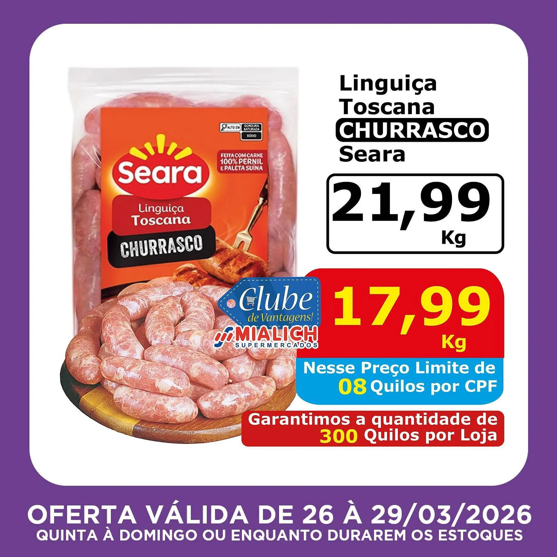 Encarte de Catálogo Mialich Supermercados 26 de março até 29 de março 2026 - Pagina 4