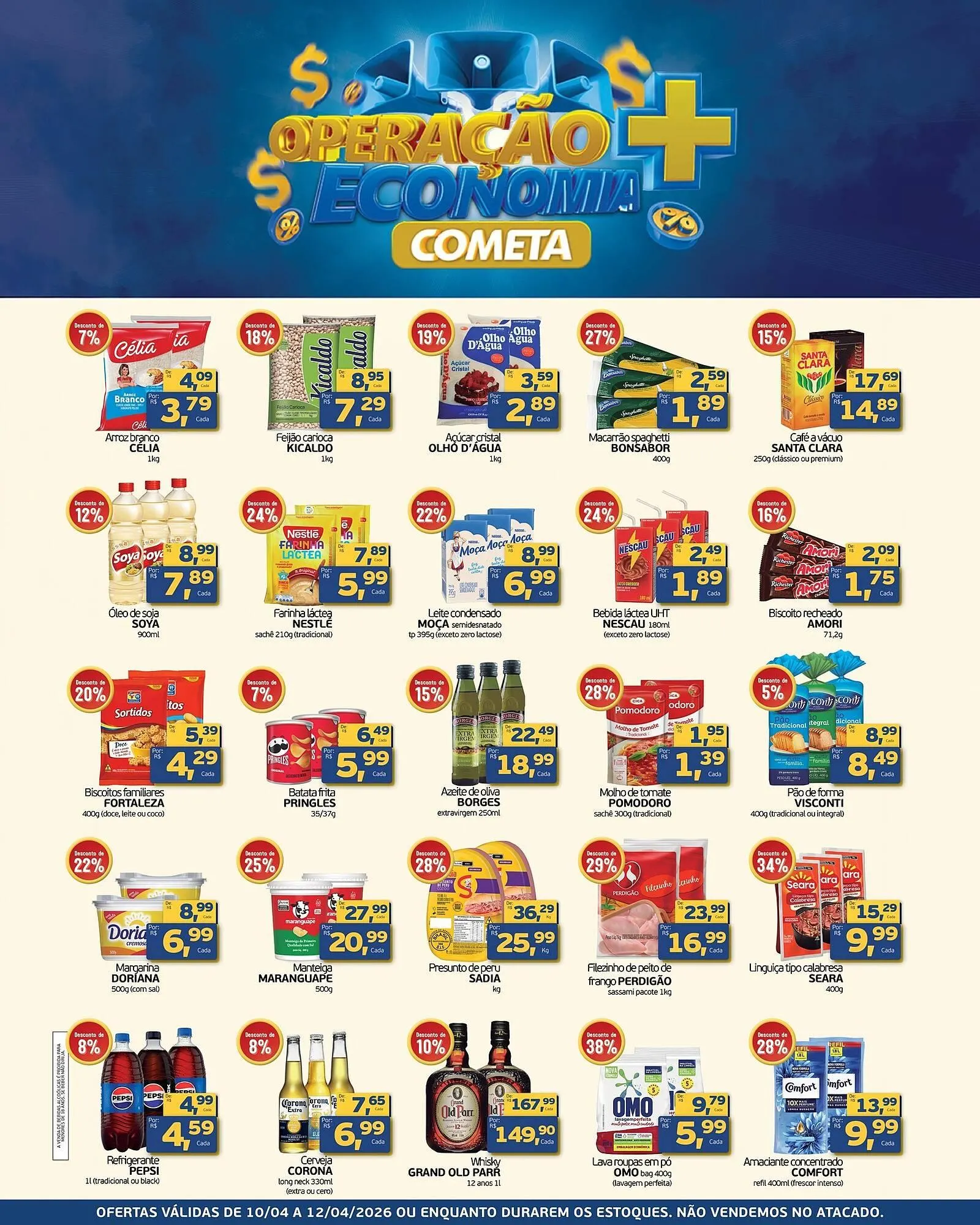 Encarte de Encarte Cometa Supermercados 10 de abril até 12 de abril 2026 - Pagina 1