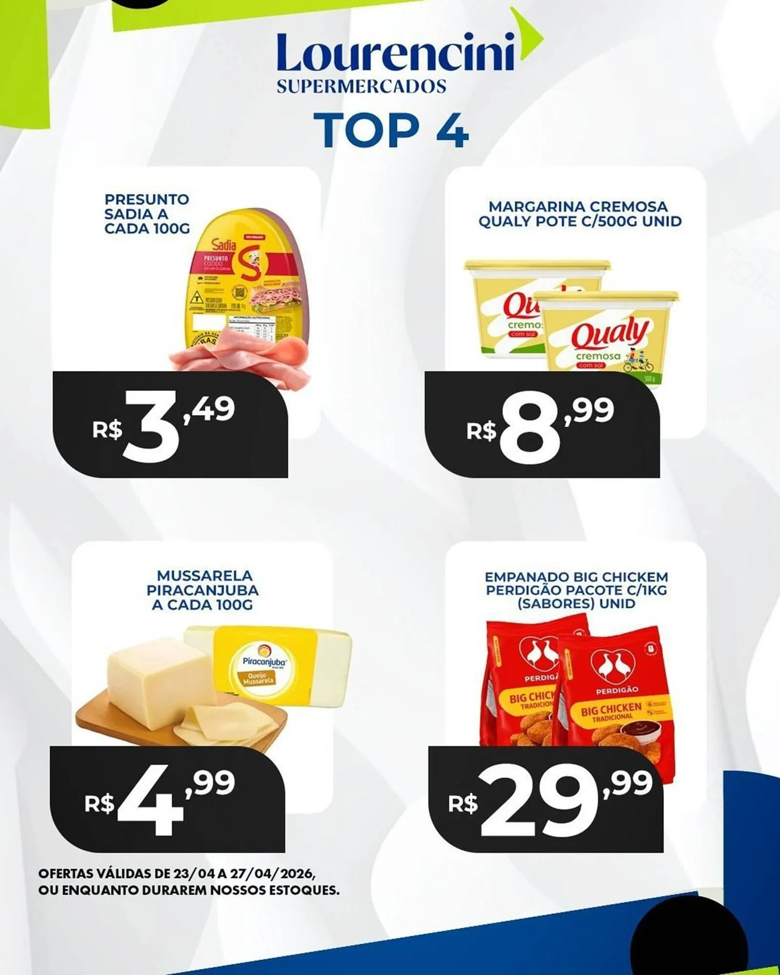 Encarte de Catálogo Lourencini Supermercados 23 de abril até 27 de abril 2026 - Pagina 1