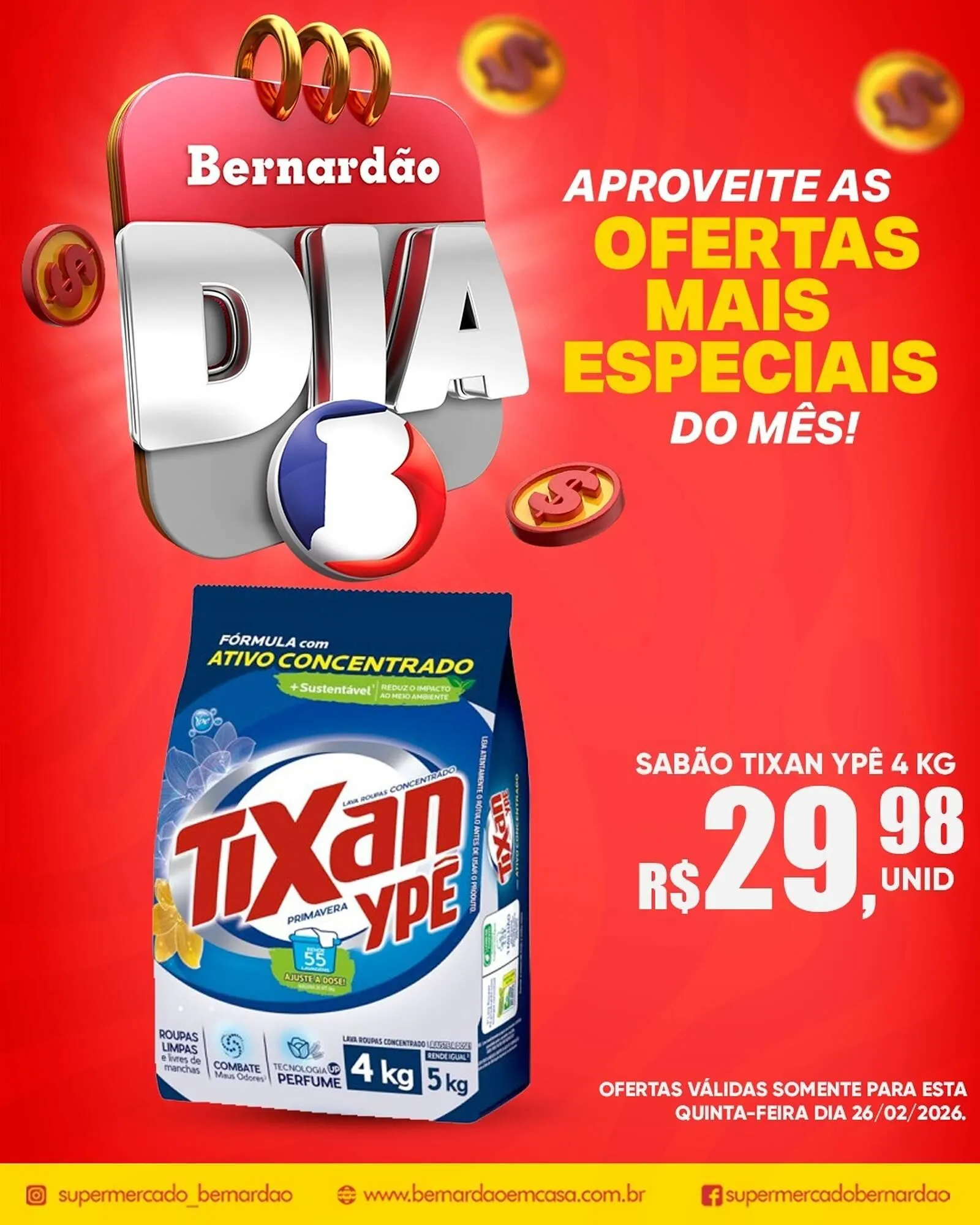 Encarte de Catálogo Supermercado Bernardão 26 de fevereiro até 26 de fevereiro 2026 - Pagina 6