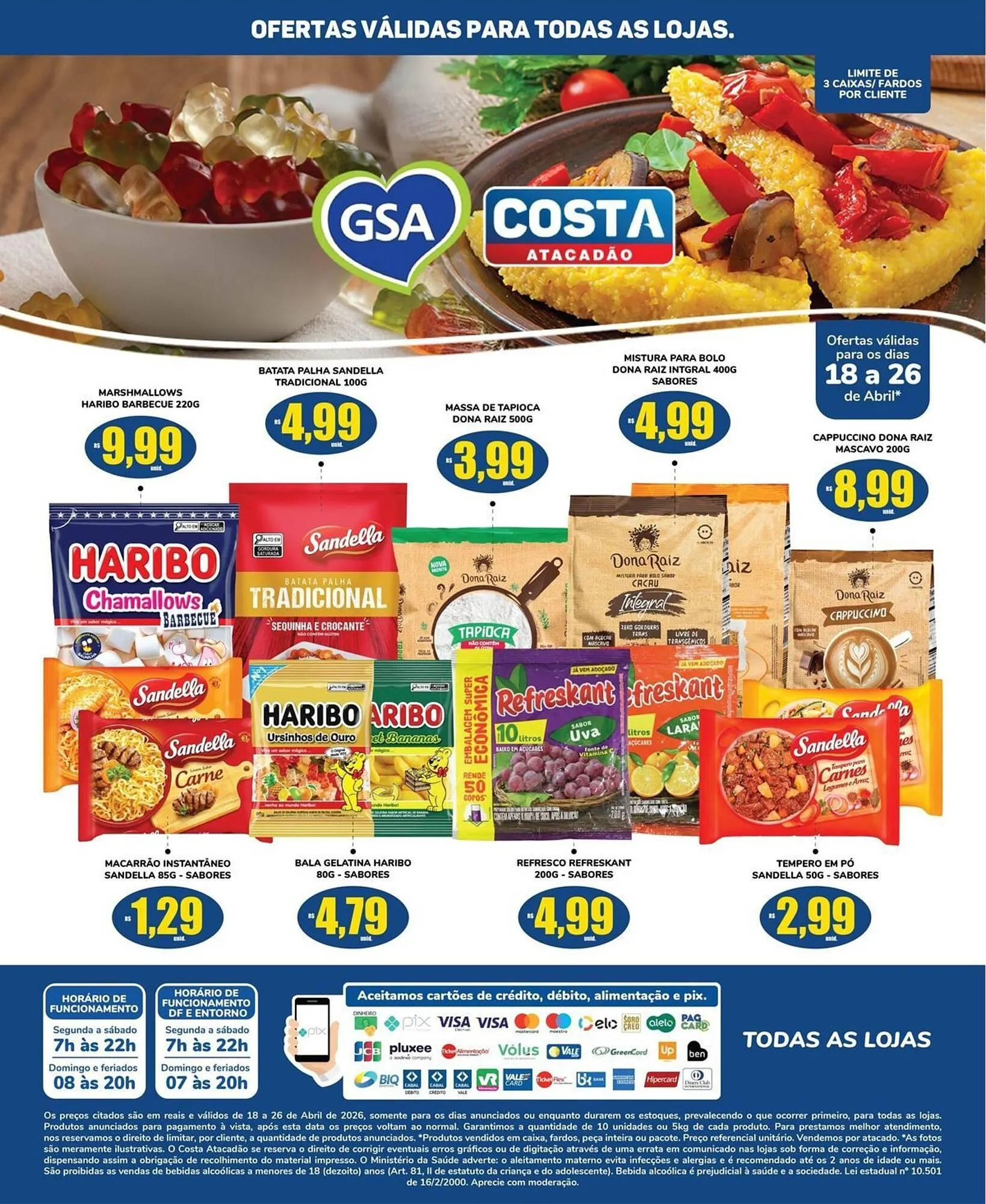 Encarte de Tabloide Costa Atacadão 18 de abril até 26 de abril 2026 - Pagina 1