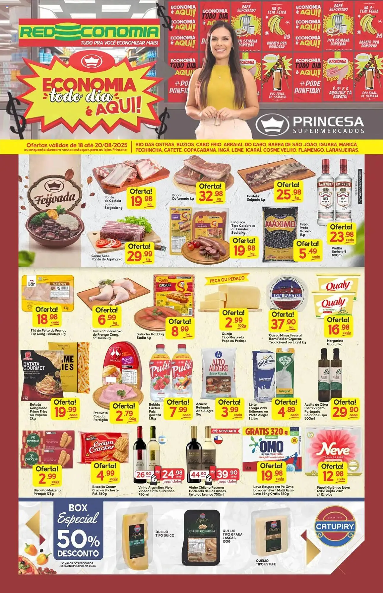 Encarte de Catálogo Supermercados Princesa 18 de agosto até 20 de agosto 2025 - Pagina 1