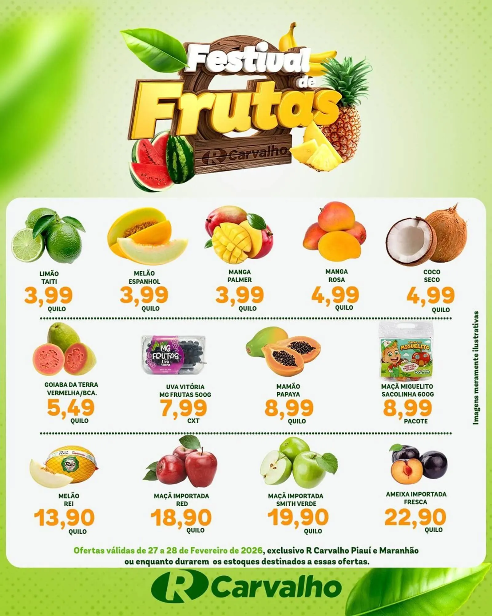 Encarte de Catálogo Carvalho Supermercado 27 de fevereiro até 28 de fevereiro 2026 - Pagina 1