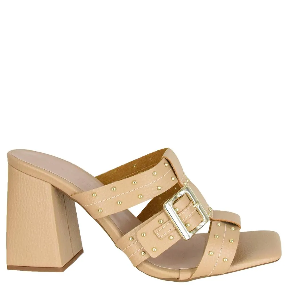 TAMANCO SALTO QUADRADO ALTO BOLINHAS E FIVELA DI SANTINNI