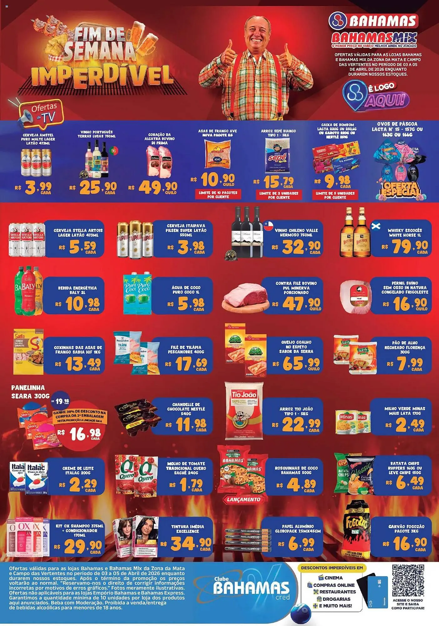 Encarte de Catálogo Bahamas Supermercados 3 de abril até 6 de abril 2026 - Pagina 1