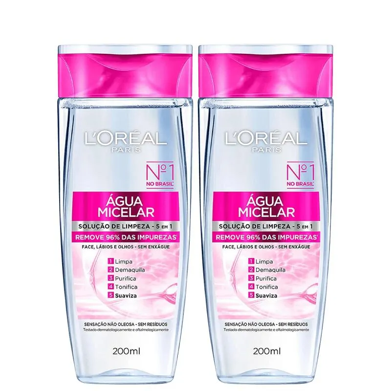 Kit L'Oréal Paris Dermo Expertise Água Micelar 2x200ml