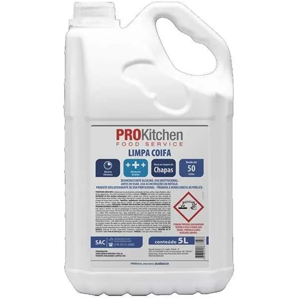 Limpa Coifa Desincrustante Prokitchen 5L Rende Até 50L 1 UN Audax