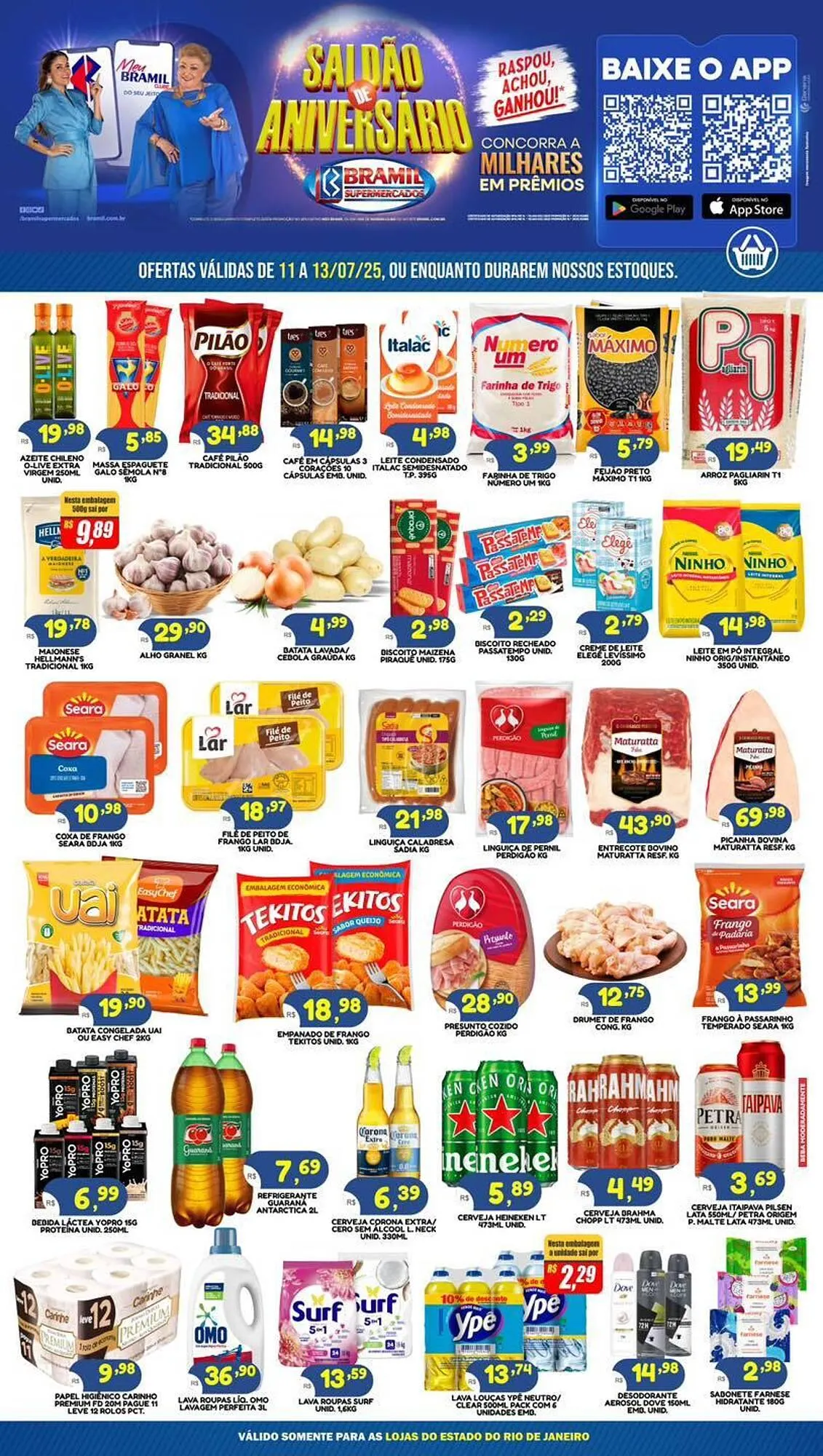 Encarte de Catálogo Bramil Supermercados 11 de julho até 13 de julho 2025 - Pagina 1