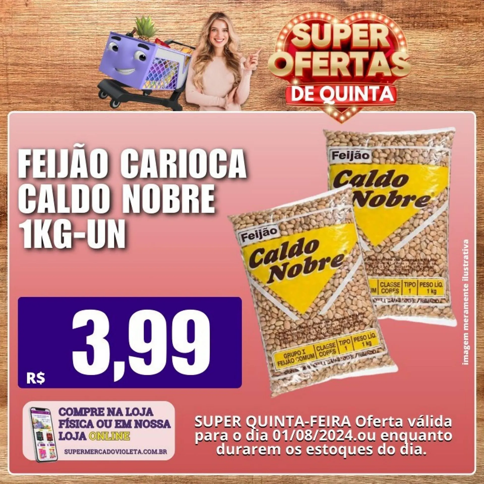 Encarte de Catálogo Violeta Supermercados 31 de julho até 1 de agosto 2024 - Pagina 1