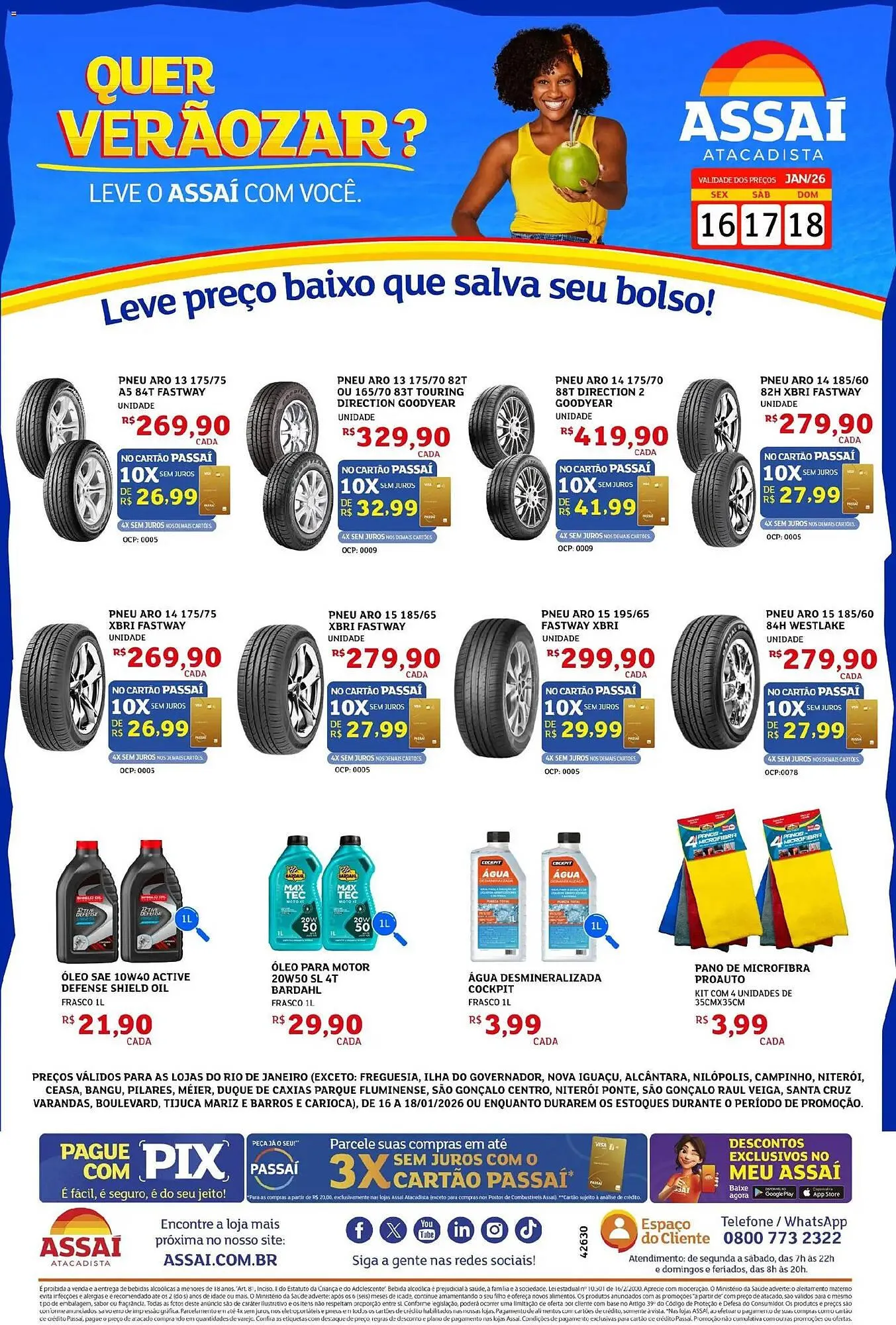 Encarte de Encarte Assaí Atacadista 16 de janeiro até 18 de janeiro 2026 - Pagina 1