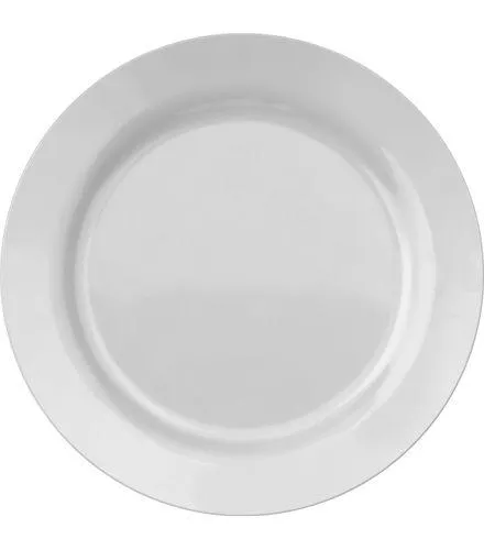Prato Raso Menu de Vidro Branco Nadir Figueiredo 27cm 55430200848781