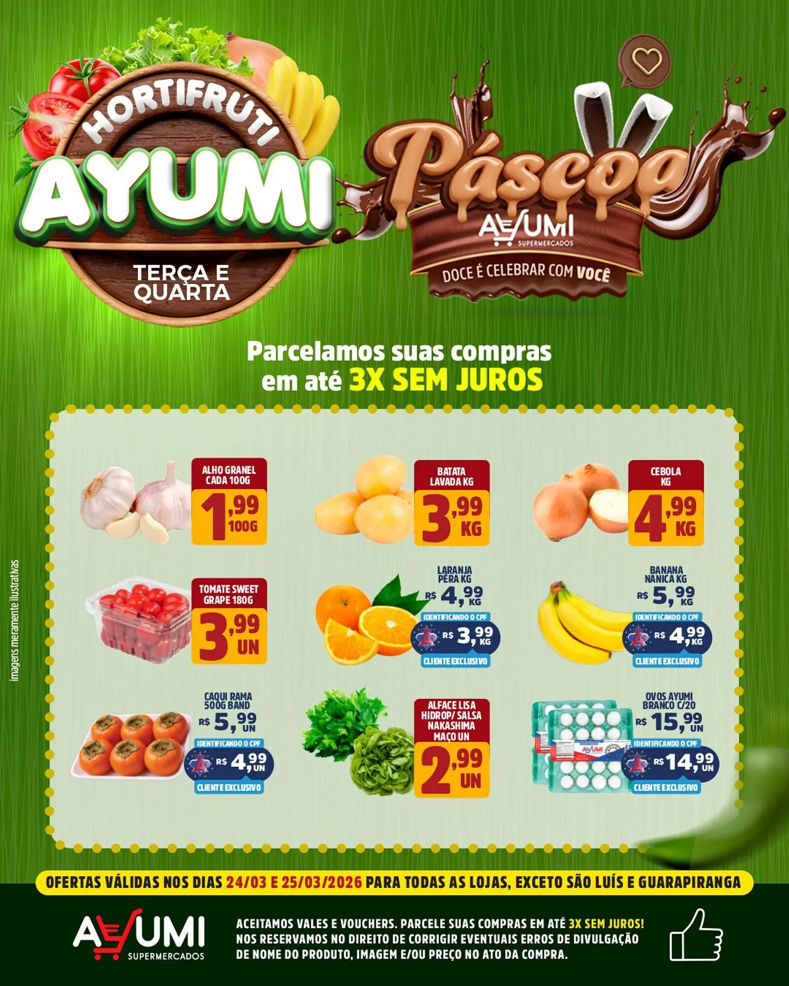 Encarte de Folheto Ayumi Supermercados 24 de março até 25 de março 2026 - Pagina 1