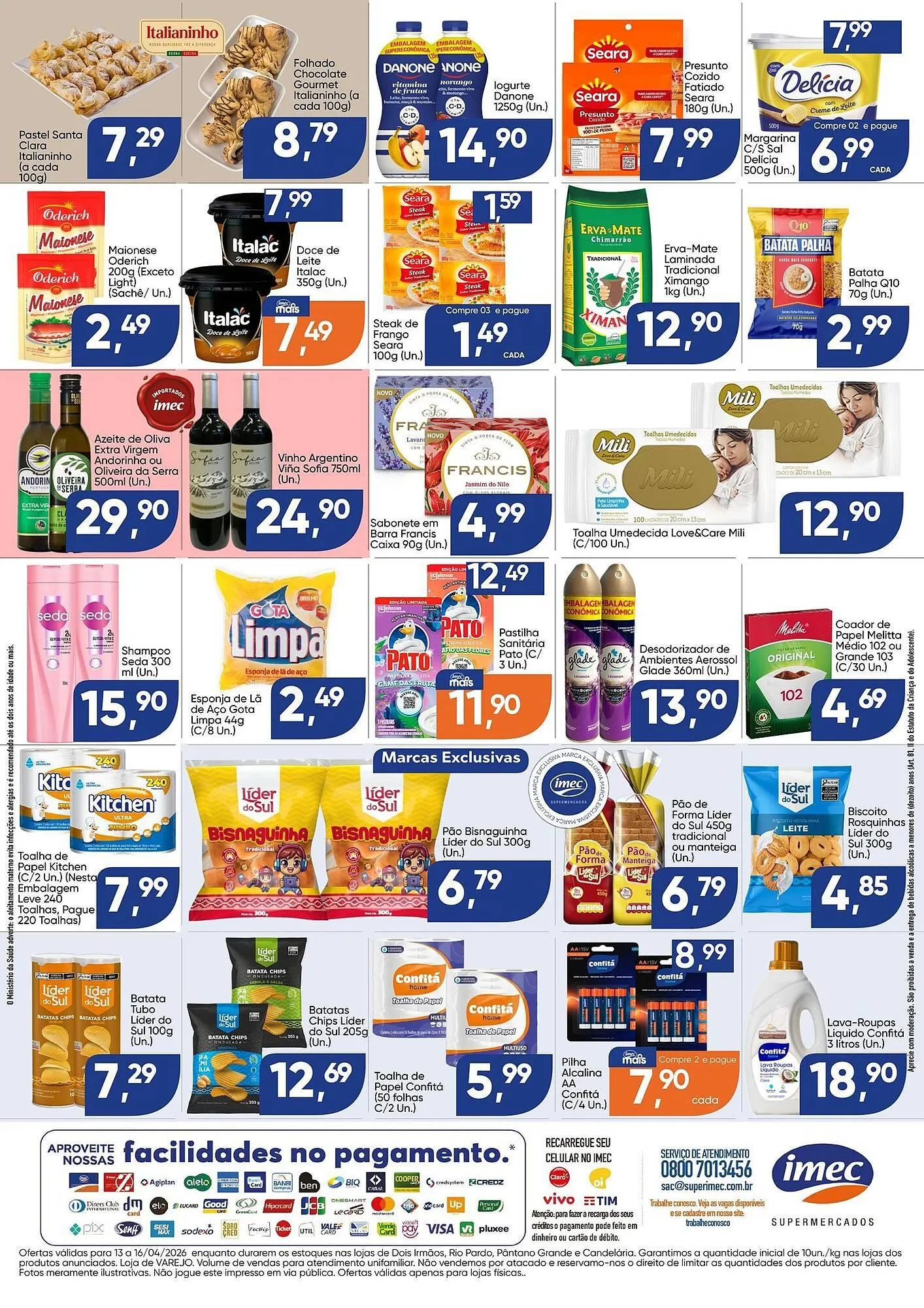 Encarte de Catálogo Imec Supermercados 13 de abril até 16 de abril 2026 - Pagina 2