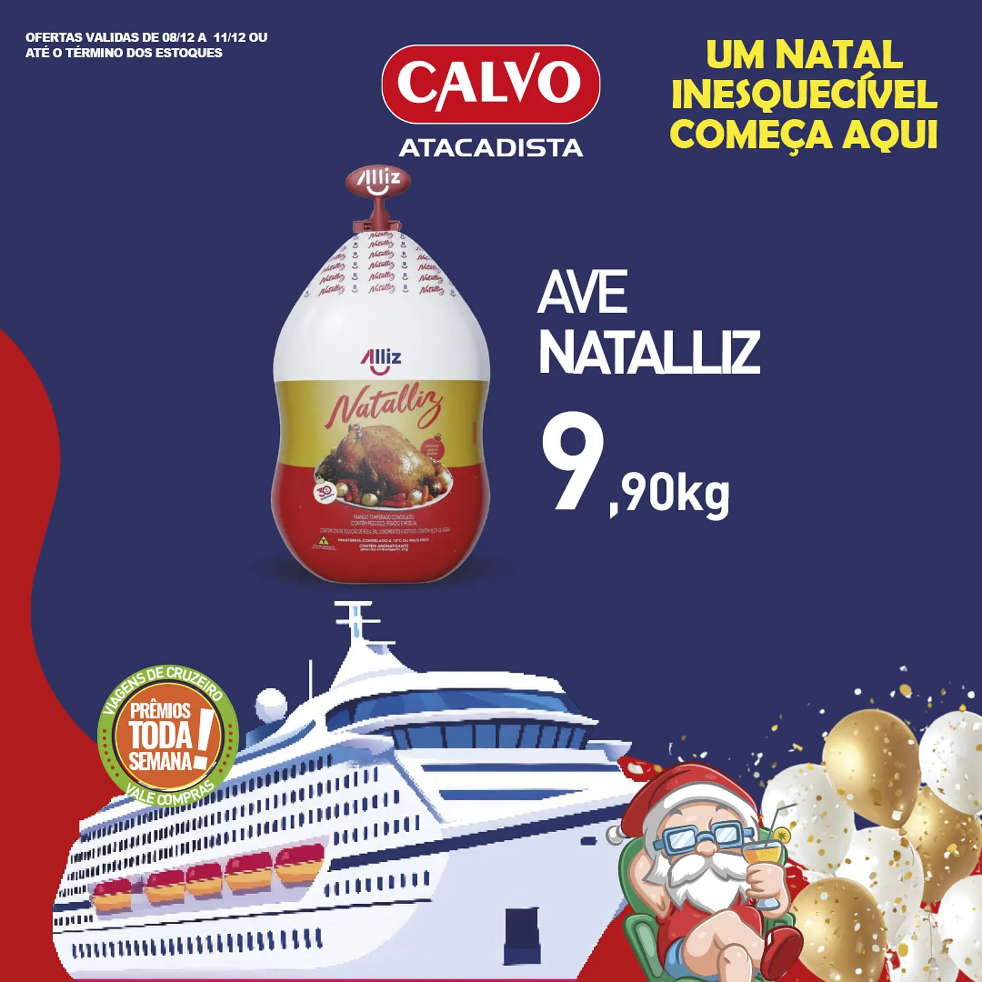 Encarte de Folheto Calvo Atacadista 8 de dezembro até 11 de dezembro 2025 - Pagina 1
